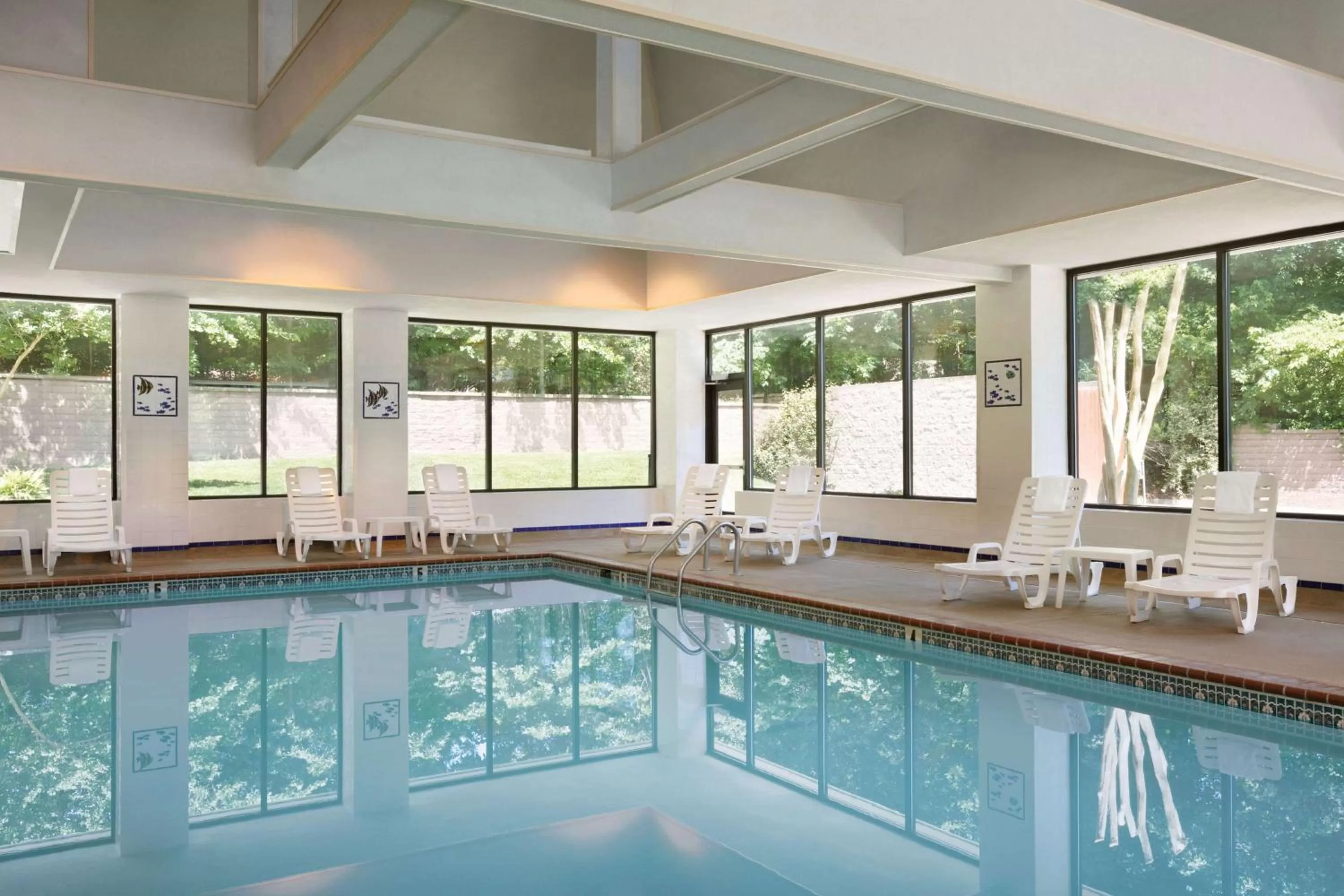 Pool view in Homewood Suites Williamsburg