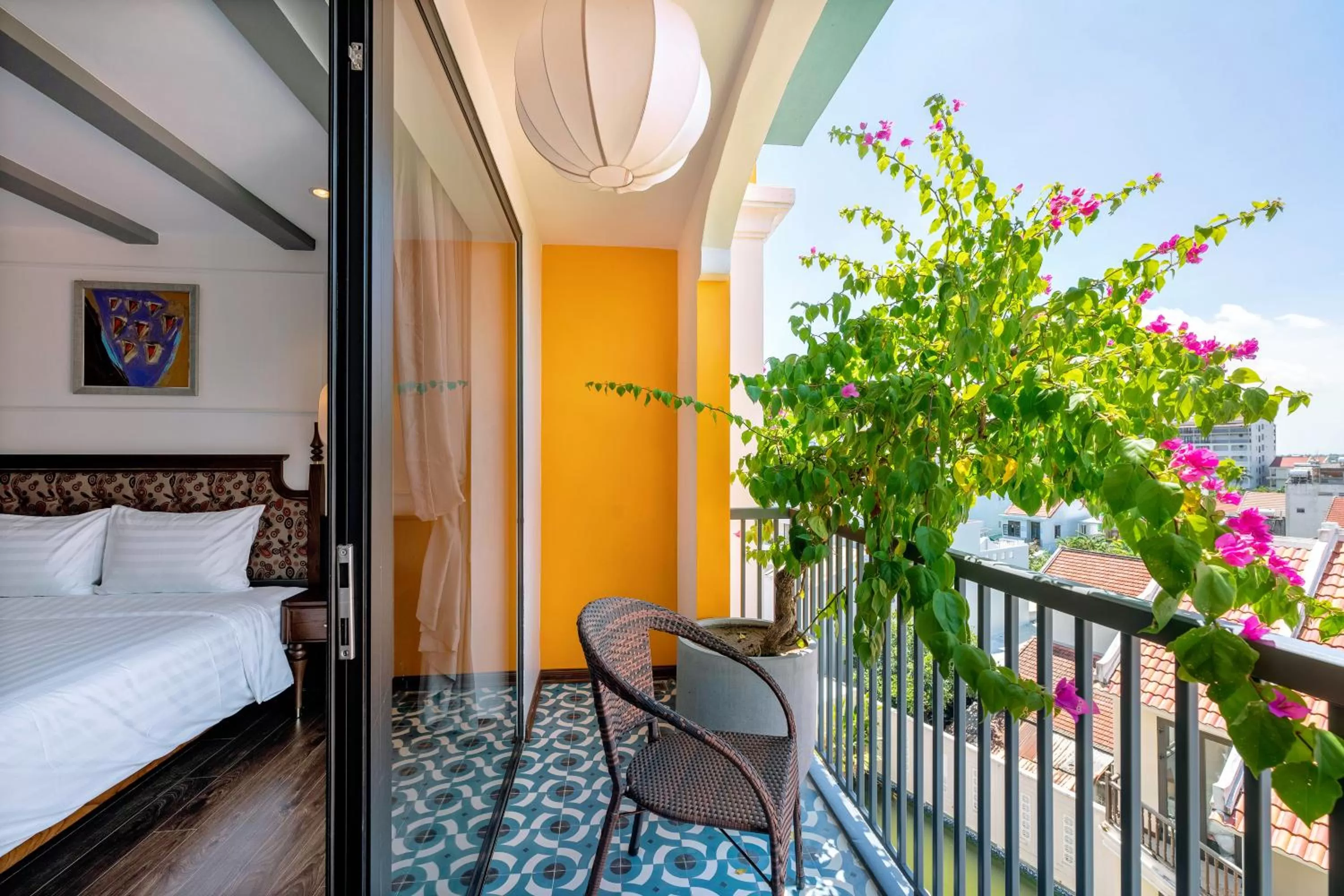 Balcony/Terrace, Bed in Son Hoi An Boutique Hotel & Spa