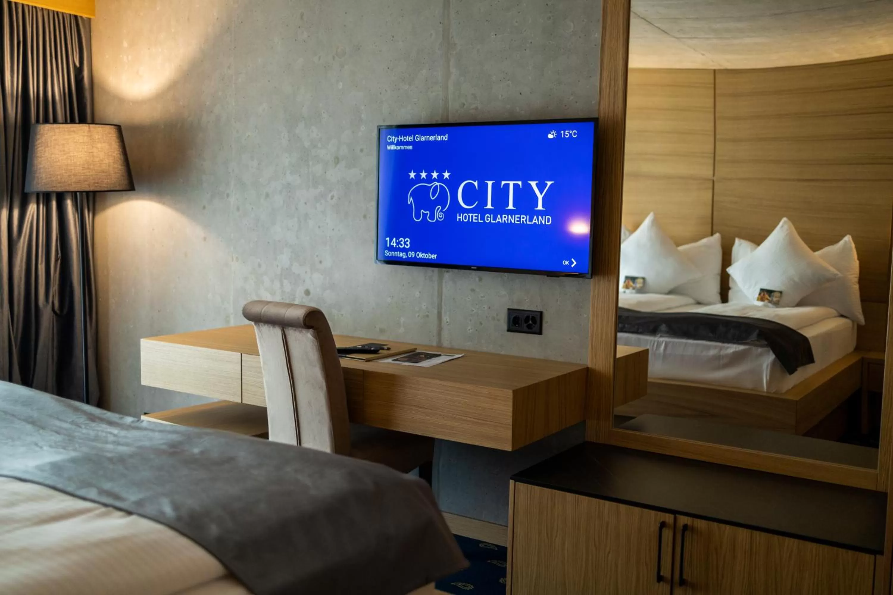 Bed in City Hotel Glarnerland