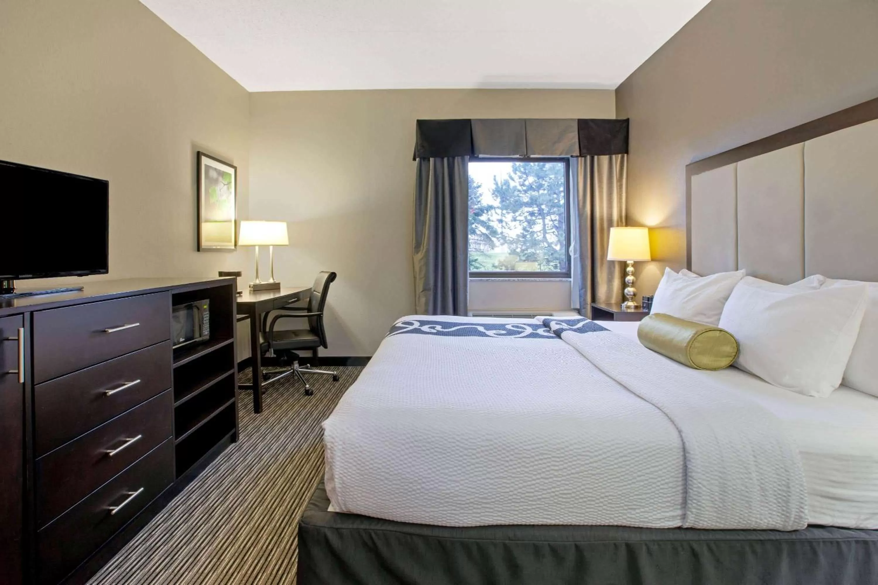 Photo of the whole room, Bed in La Quinta Inn & Suites by Wyndham Detroit Metro Airport