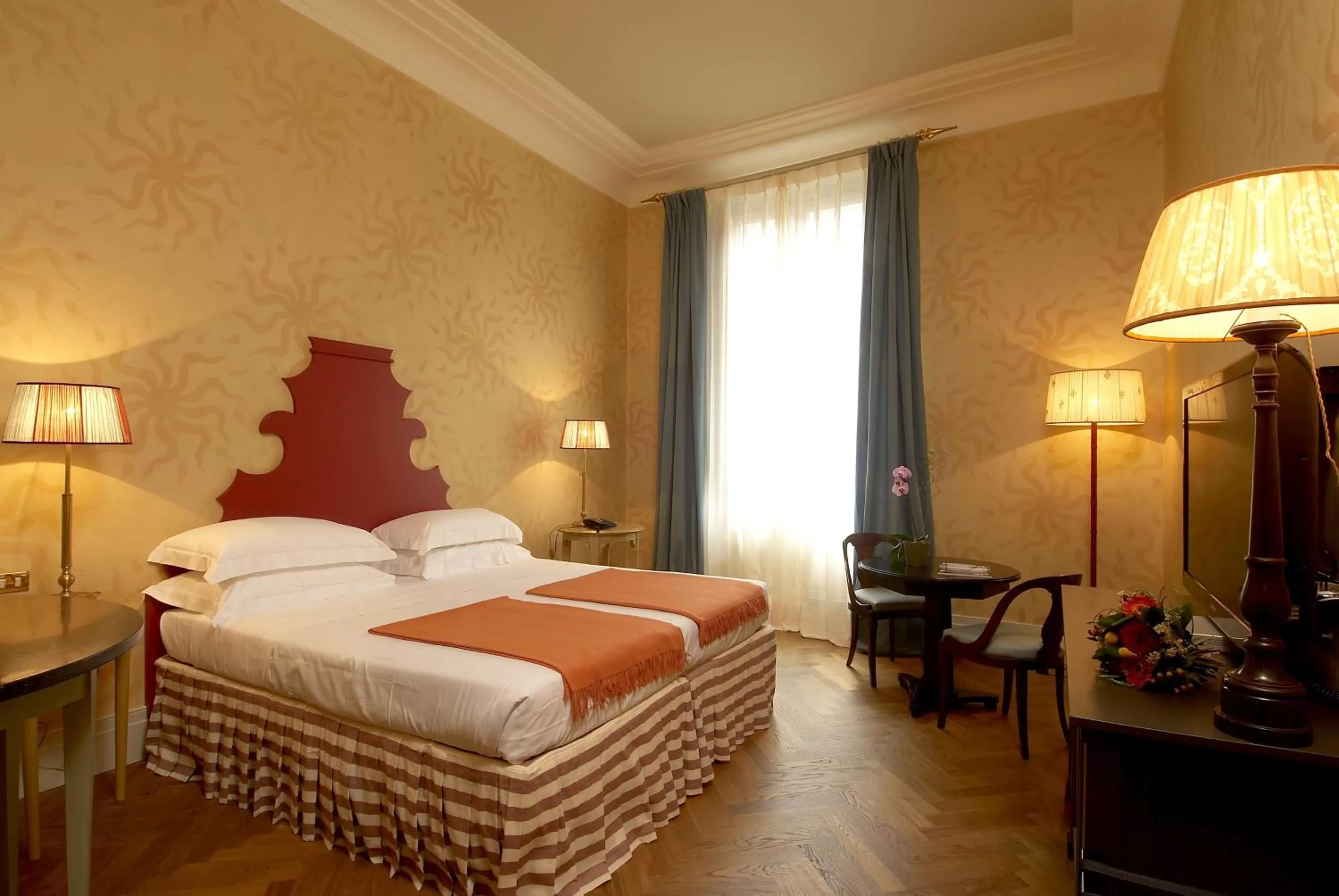 Decorative detail, Bed in Antica Torre Tornabuoni