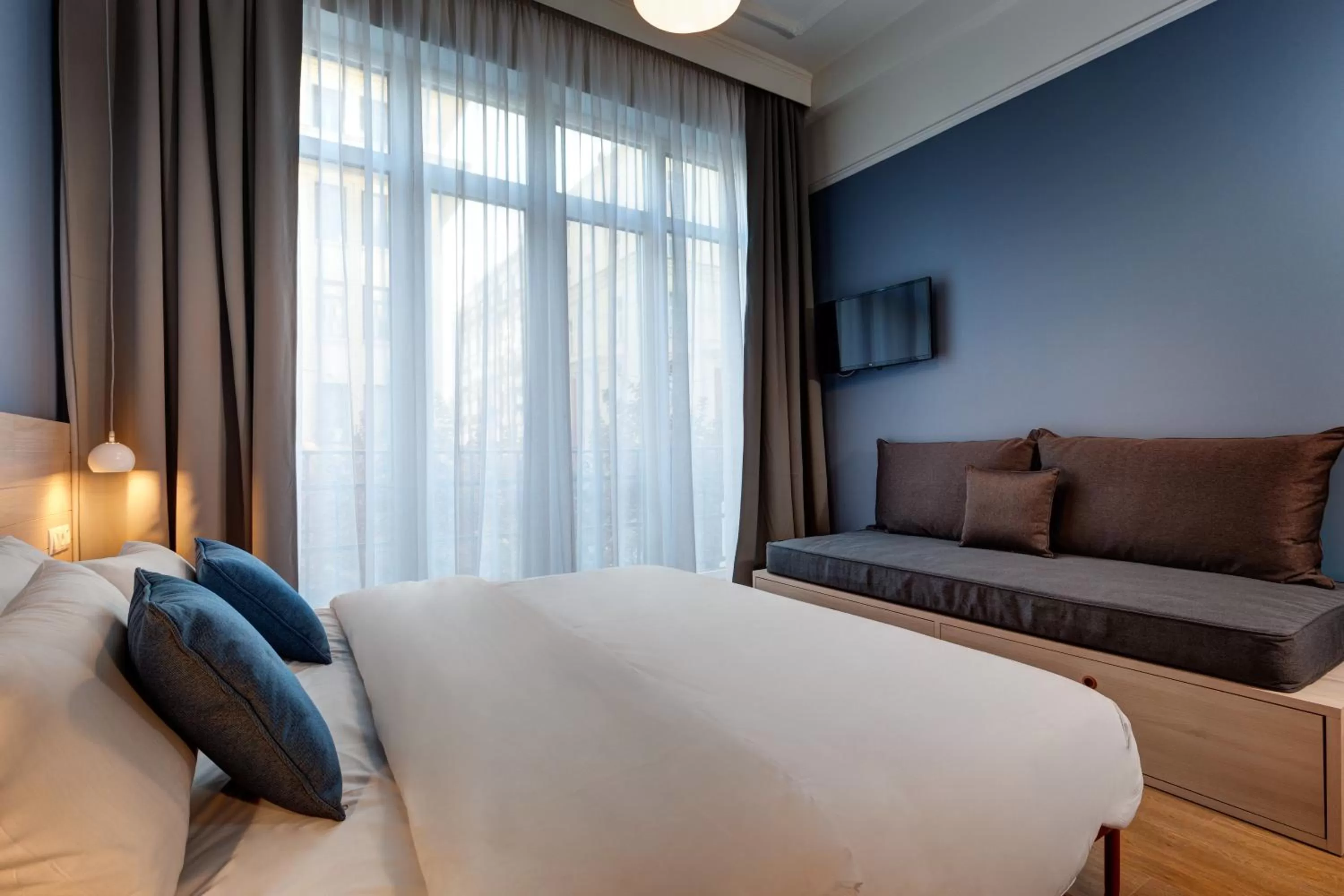 Living room, Bed in Colors Urban Hotel Thessaloniki