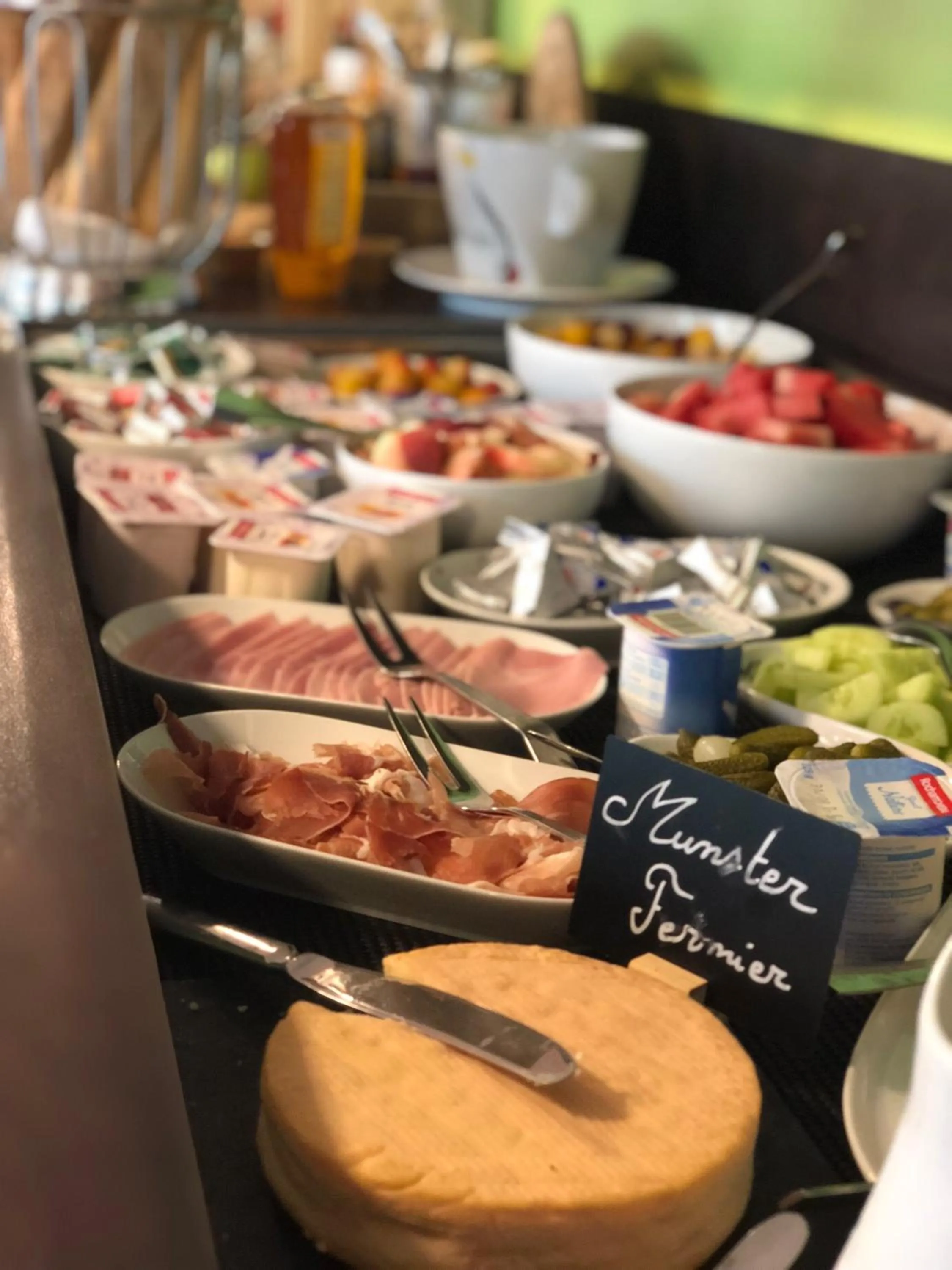 Continental breakfast in Hotel Arc-En-Ciel Colmar Contact Hotel