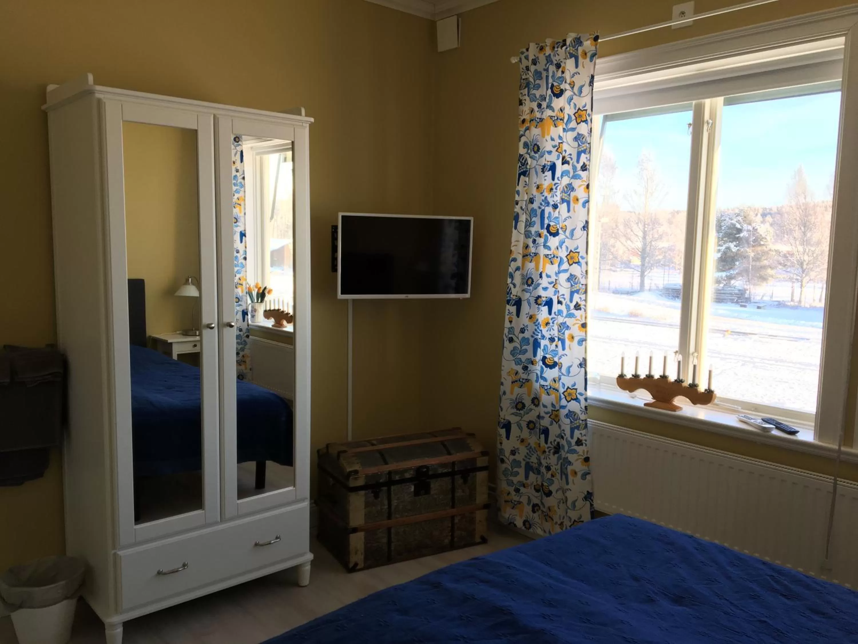 Bedroom, Bed in Orsa Station Bed and Breakfast