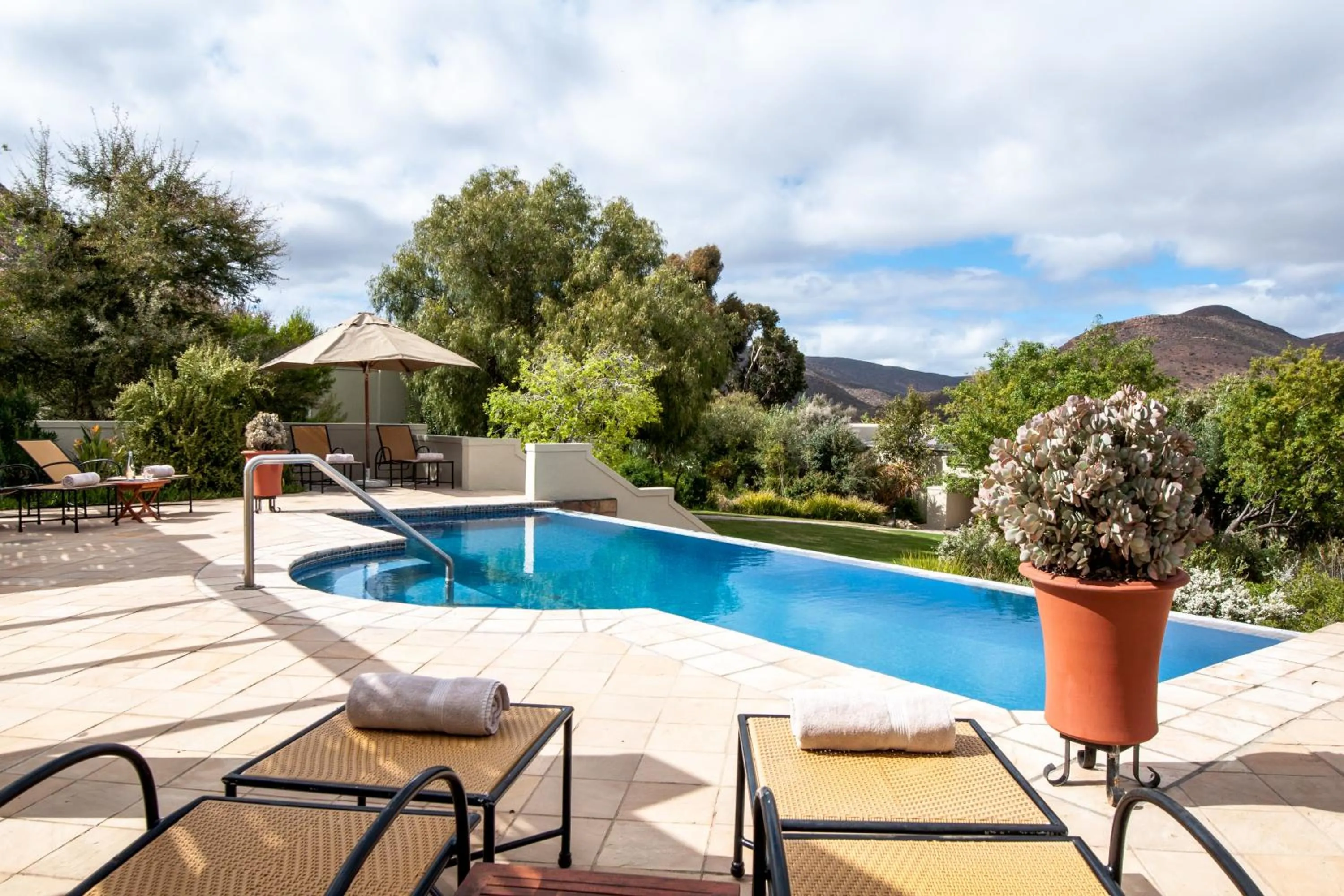Swimming pool in Sanbona Wildlife Reserve
