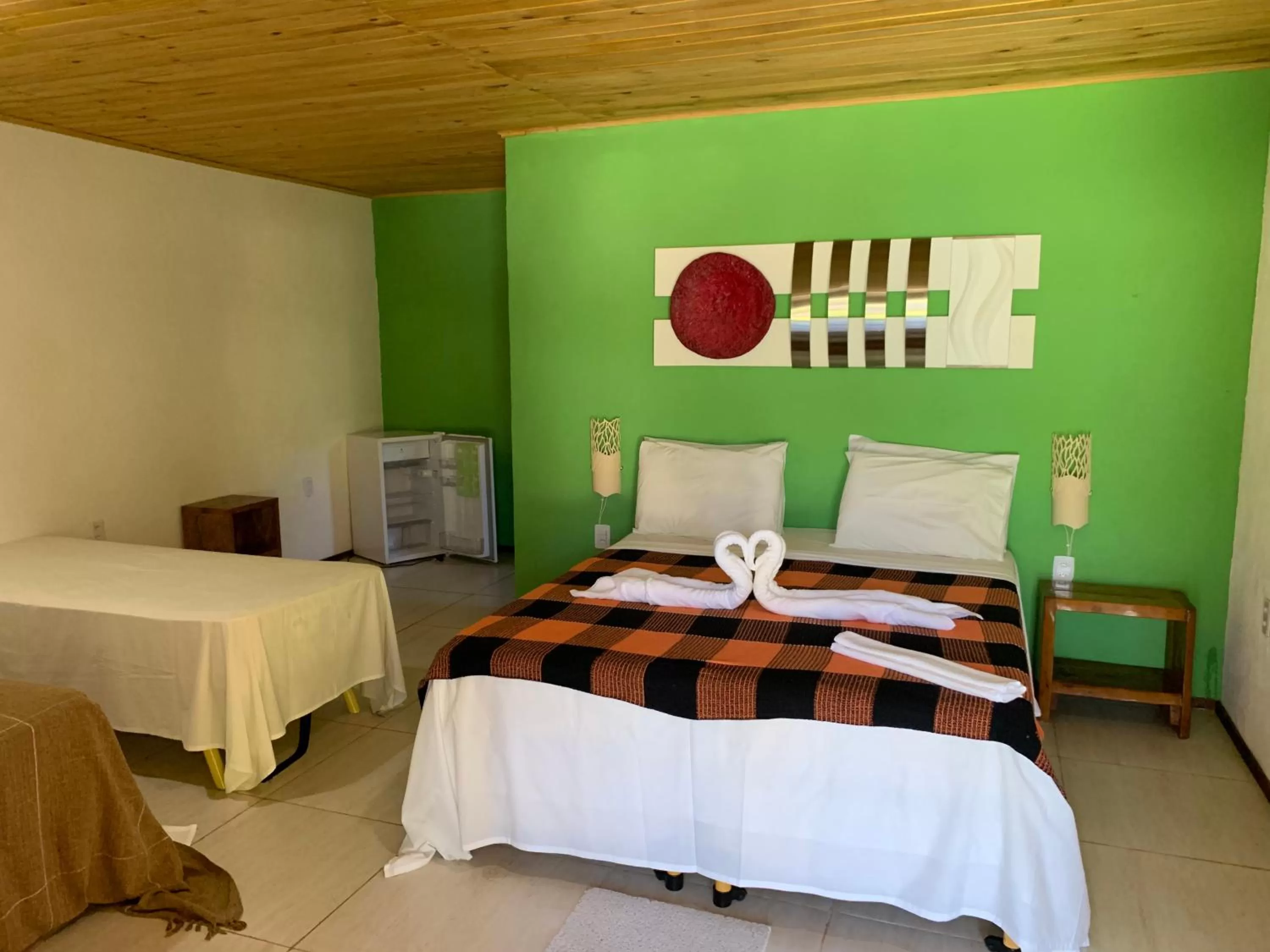 Bed in Pousada e Restaurante Encanto das Águas