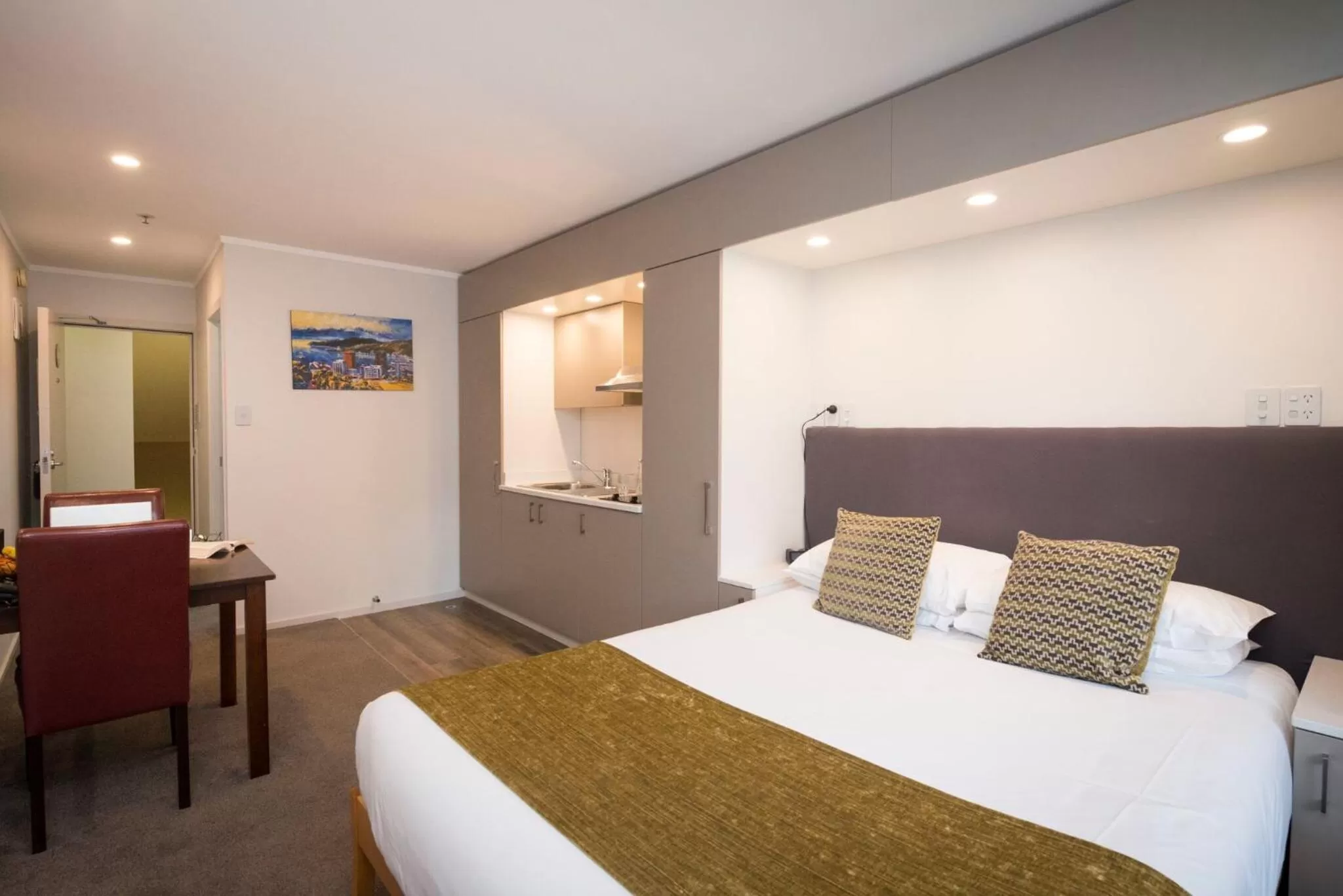 Bed in Quest on Johnston Serviced Apartments