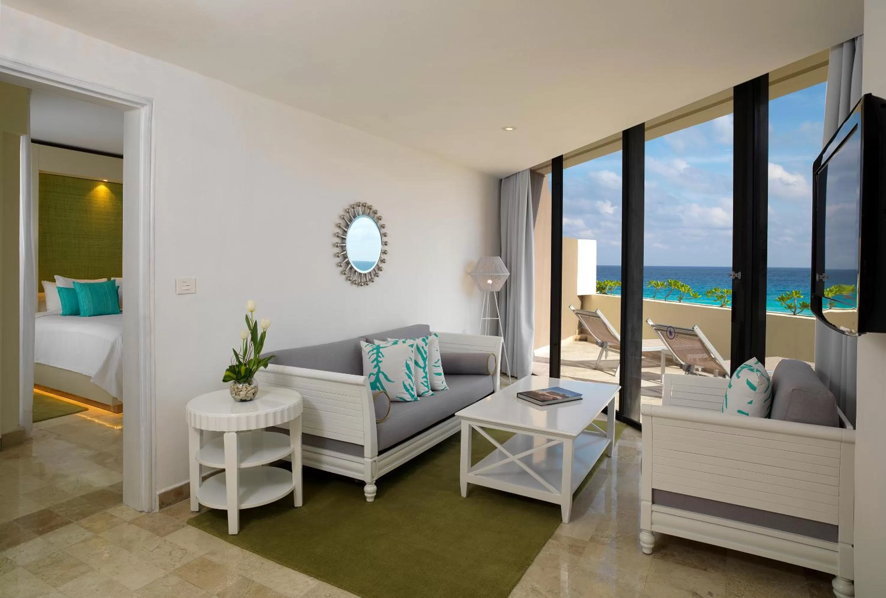 Bedroom, Bed in Paradisus Cancun All Inclusive - Grand Reopening coming soon