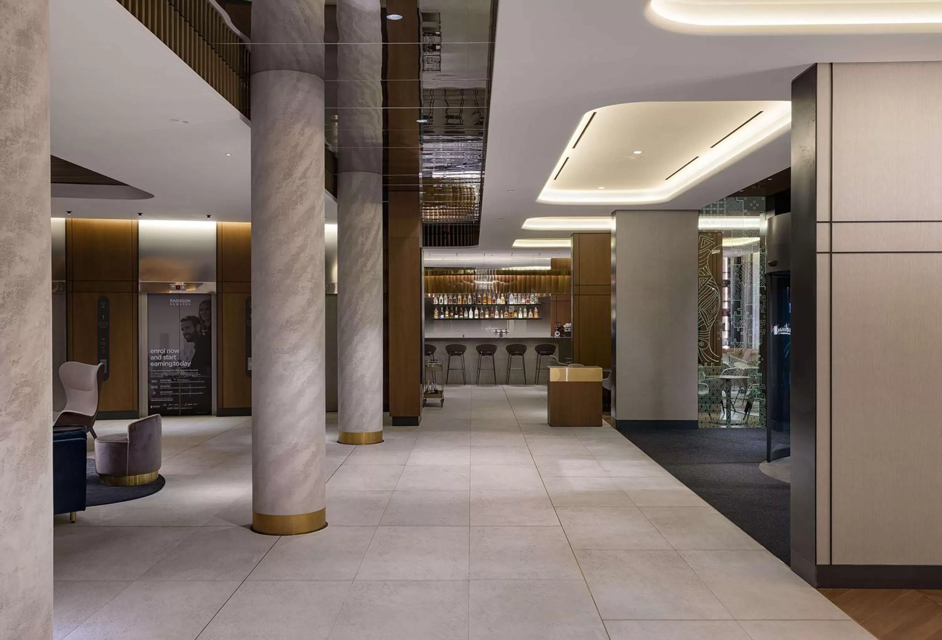 Lobby or reception in Radisson Blu Hotel, Kyiv City Centre