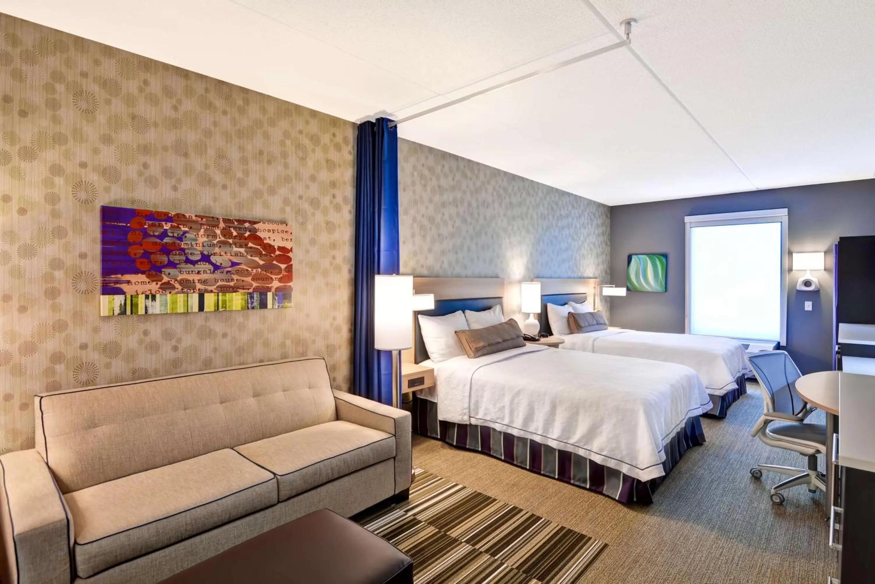 Queen Suite with Two Queen Beds - Hearing Accessible/Non-Smoking in Home2 Suites By Hilton Stafford Quantico