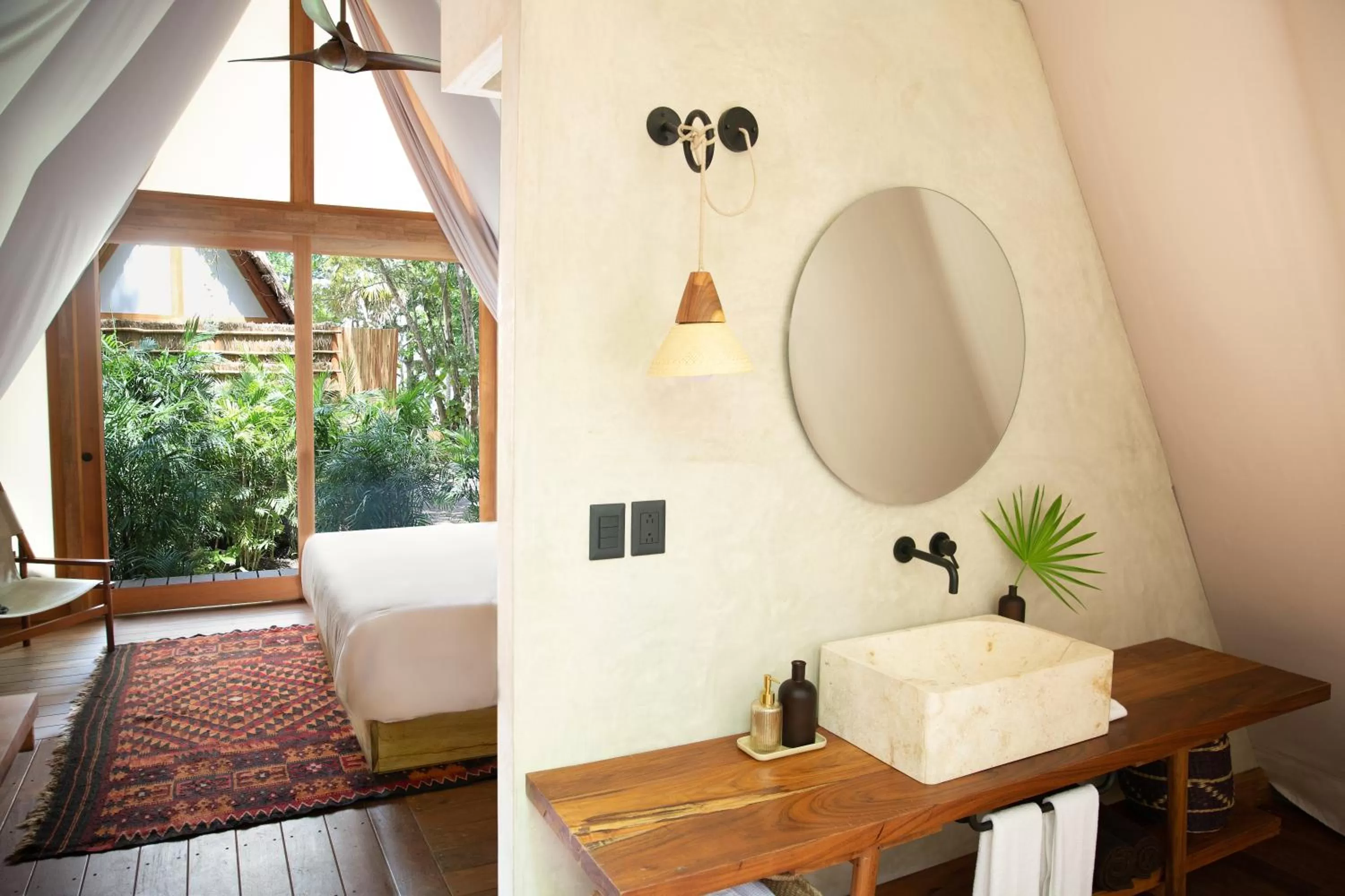 Bathroom in Our Habitas Bacalar - Adults Only