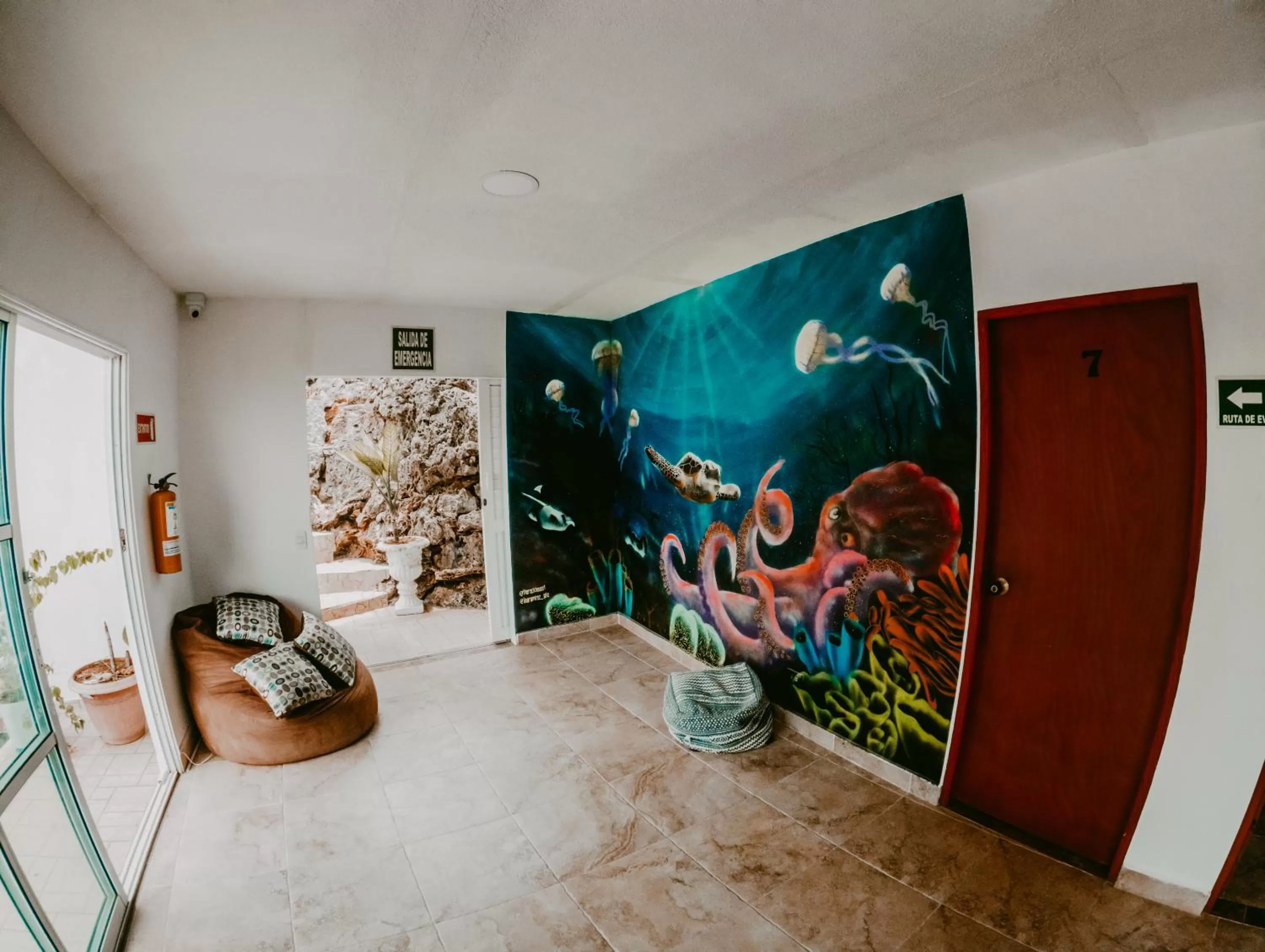 Living room in The Rock House Eco