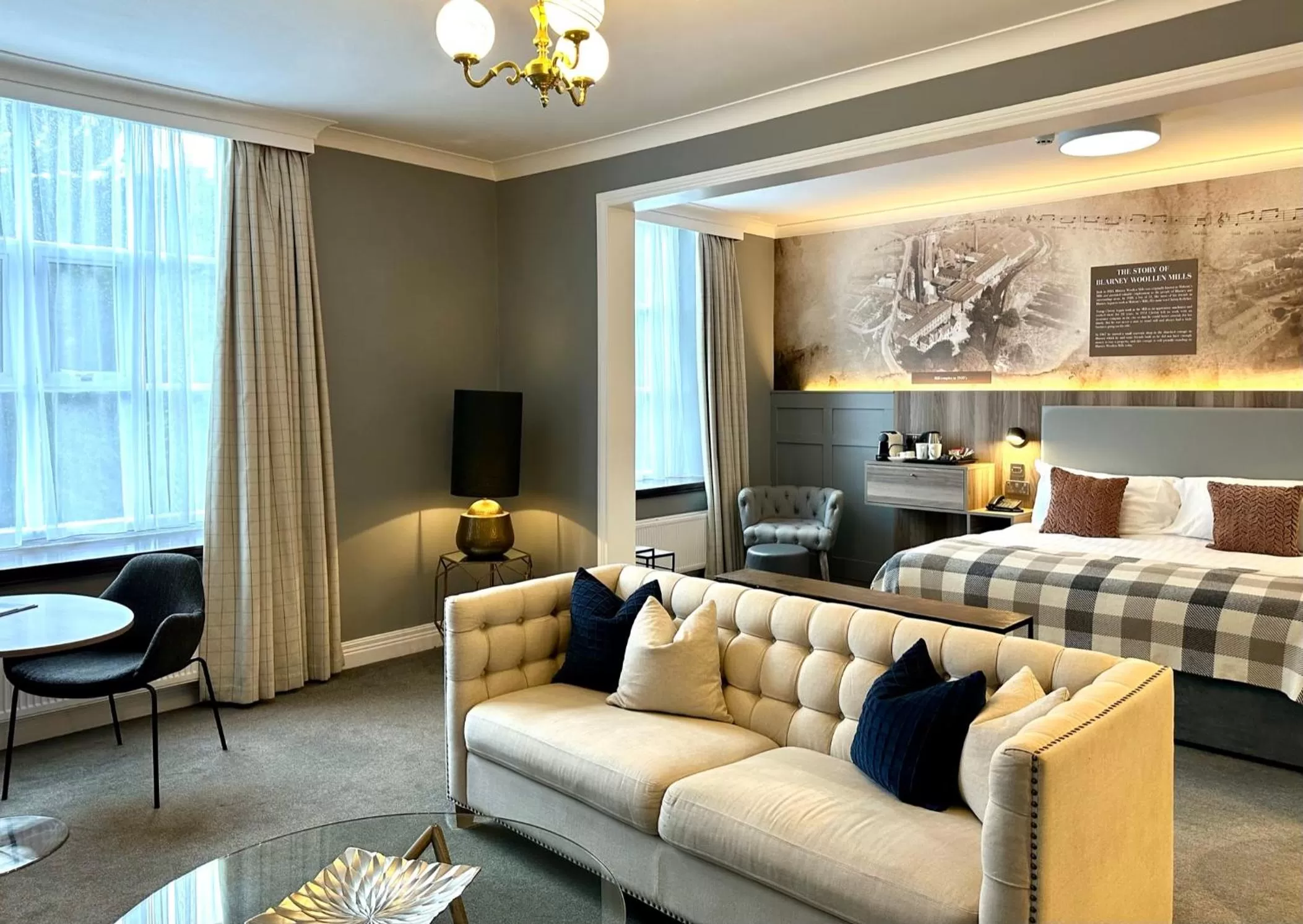 Seating area, Bed in Blarney Woollen Mills Hotel - BW Signature Collection