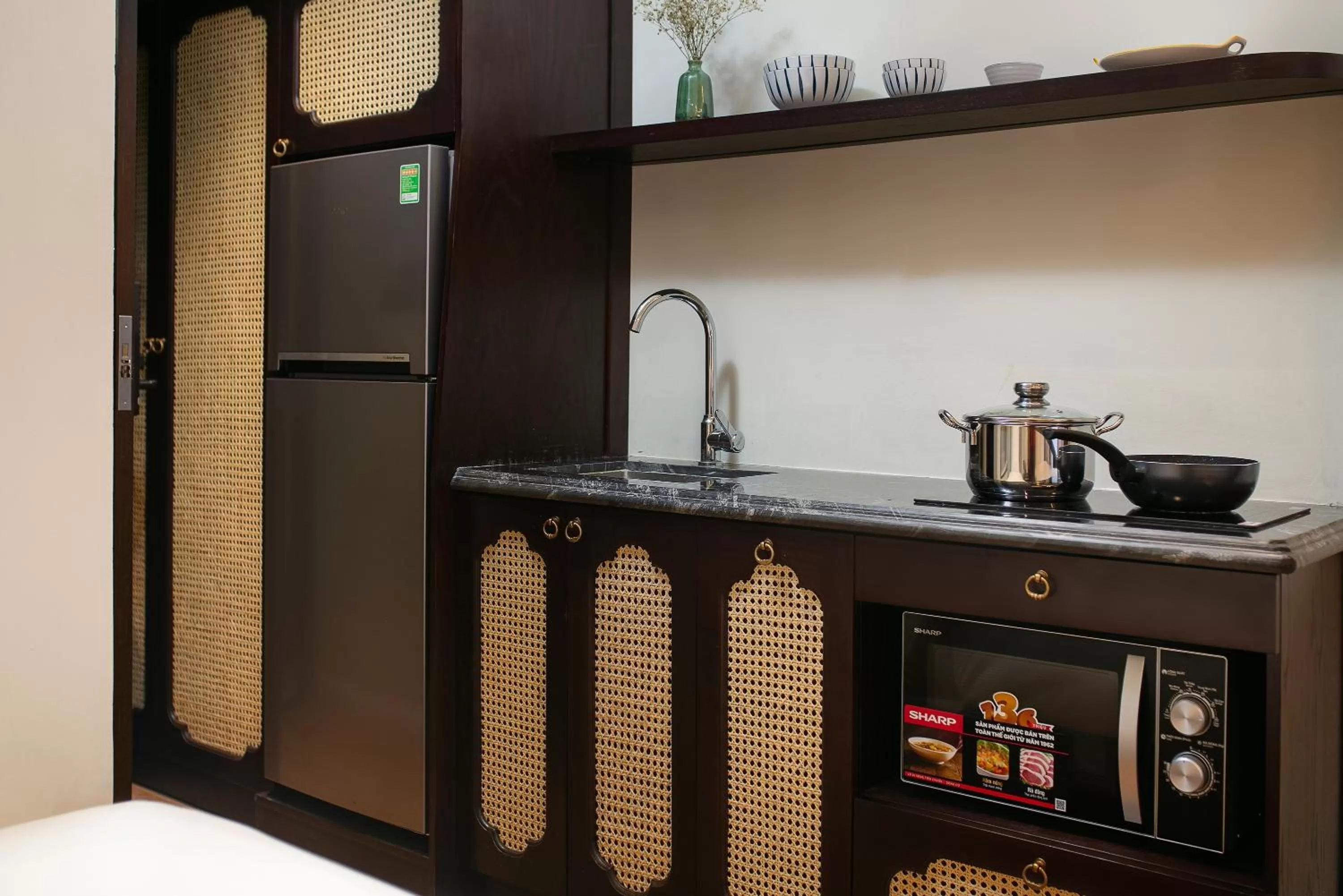 kitchen in La Passion Hanoi Hotel & Apartment