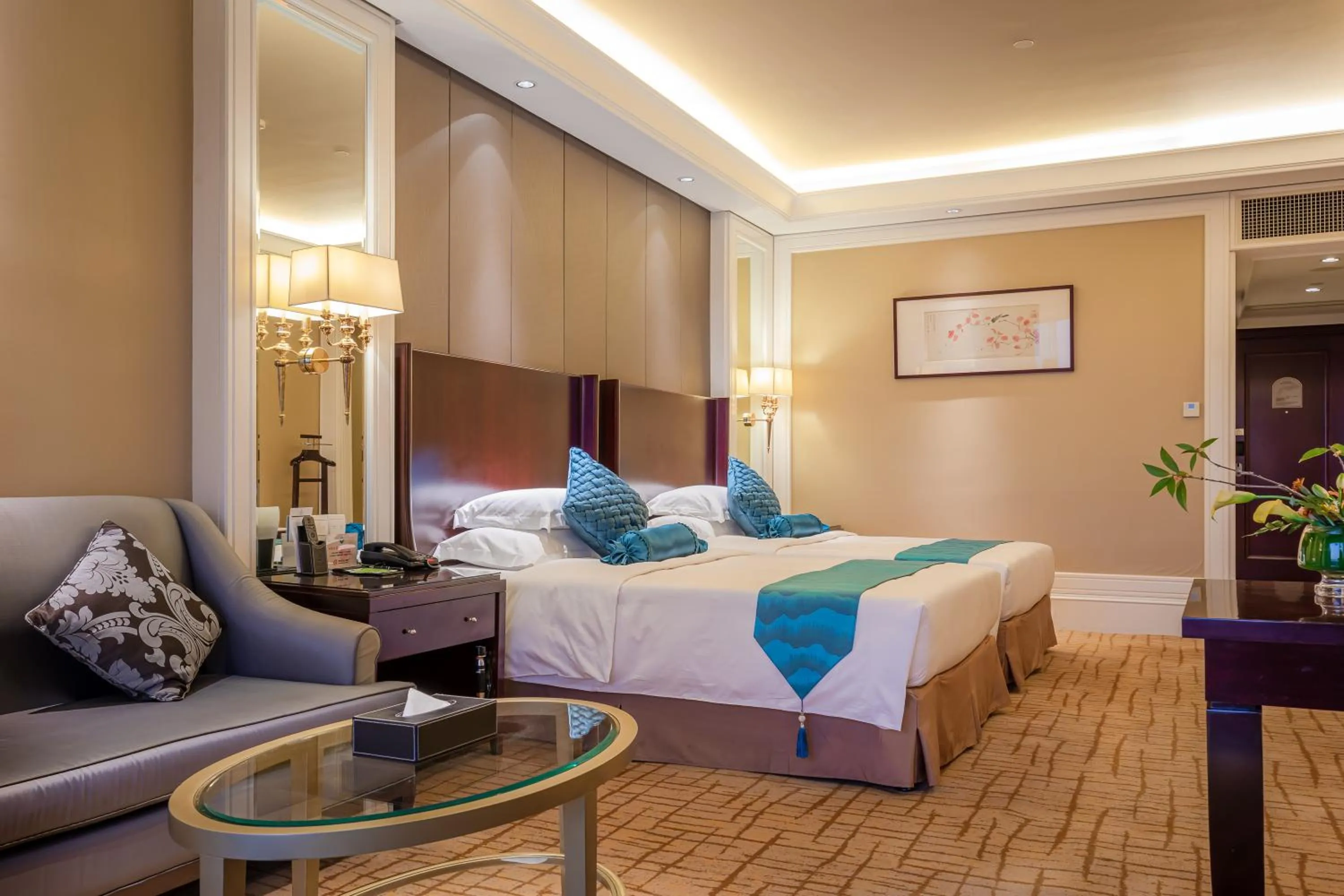 Dining area, Bed in Your World International Conference Centre Hotel