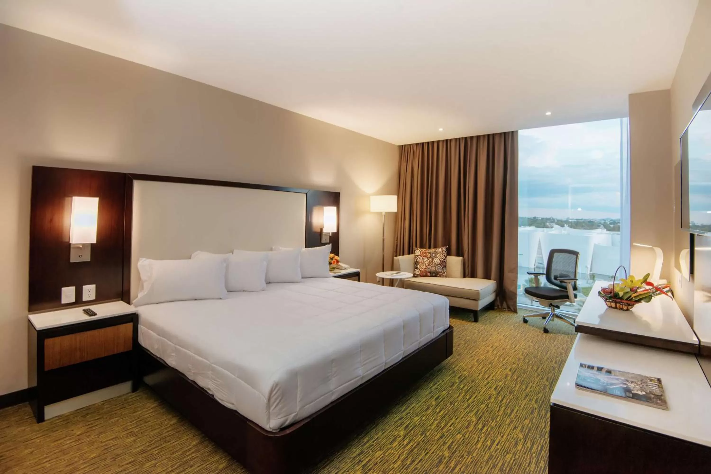 View (from property/room), Bed in Hilton Garden Inn Puebla Angelopolis