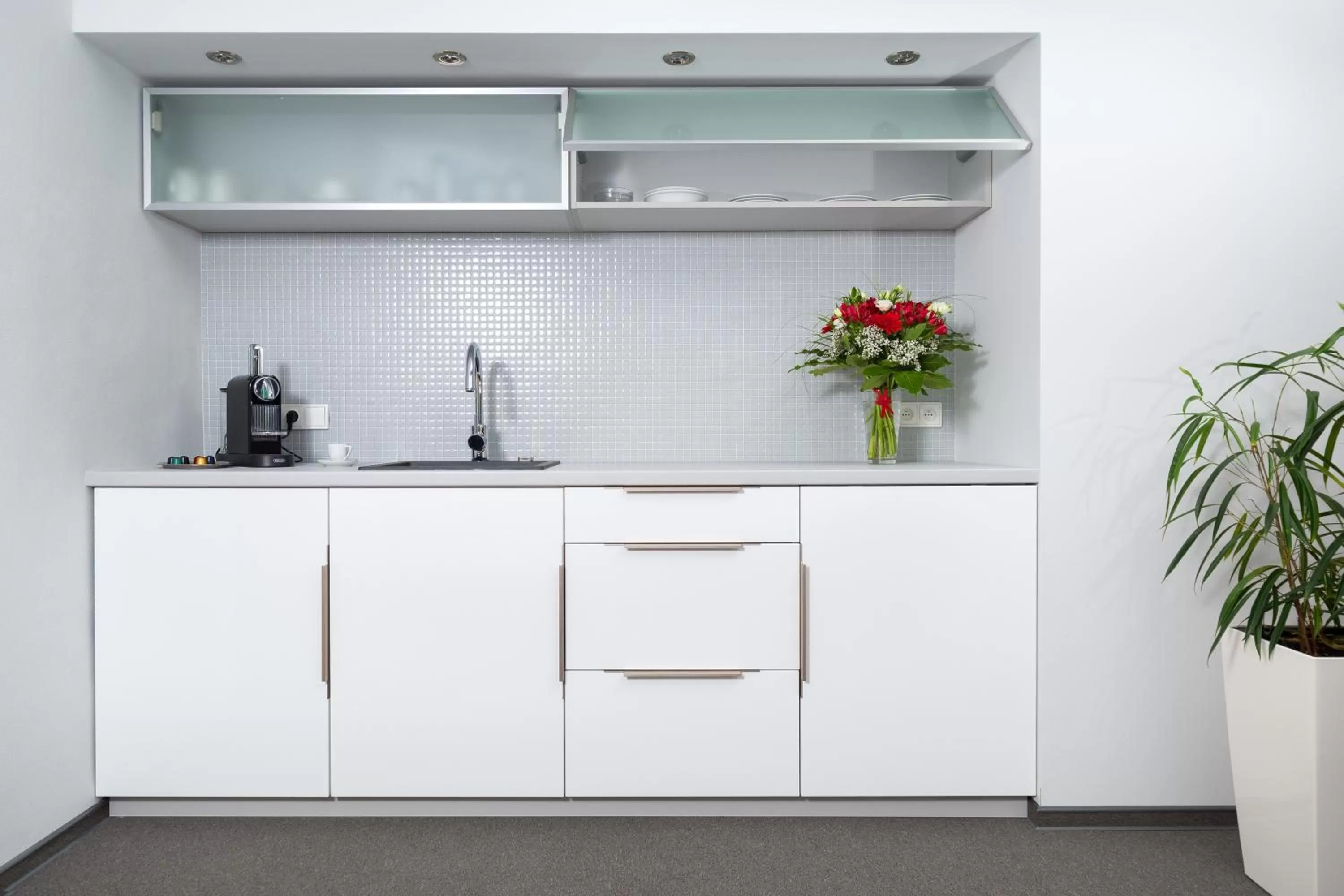 Kitchen or kitchenette in Hotel Atom Třebíč