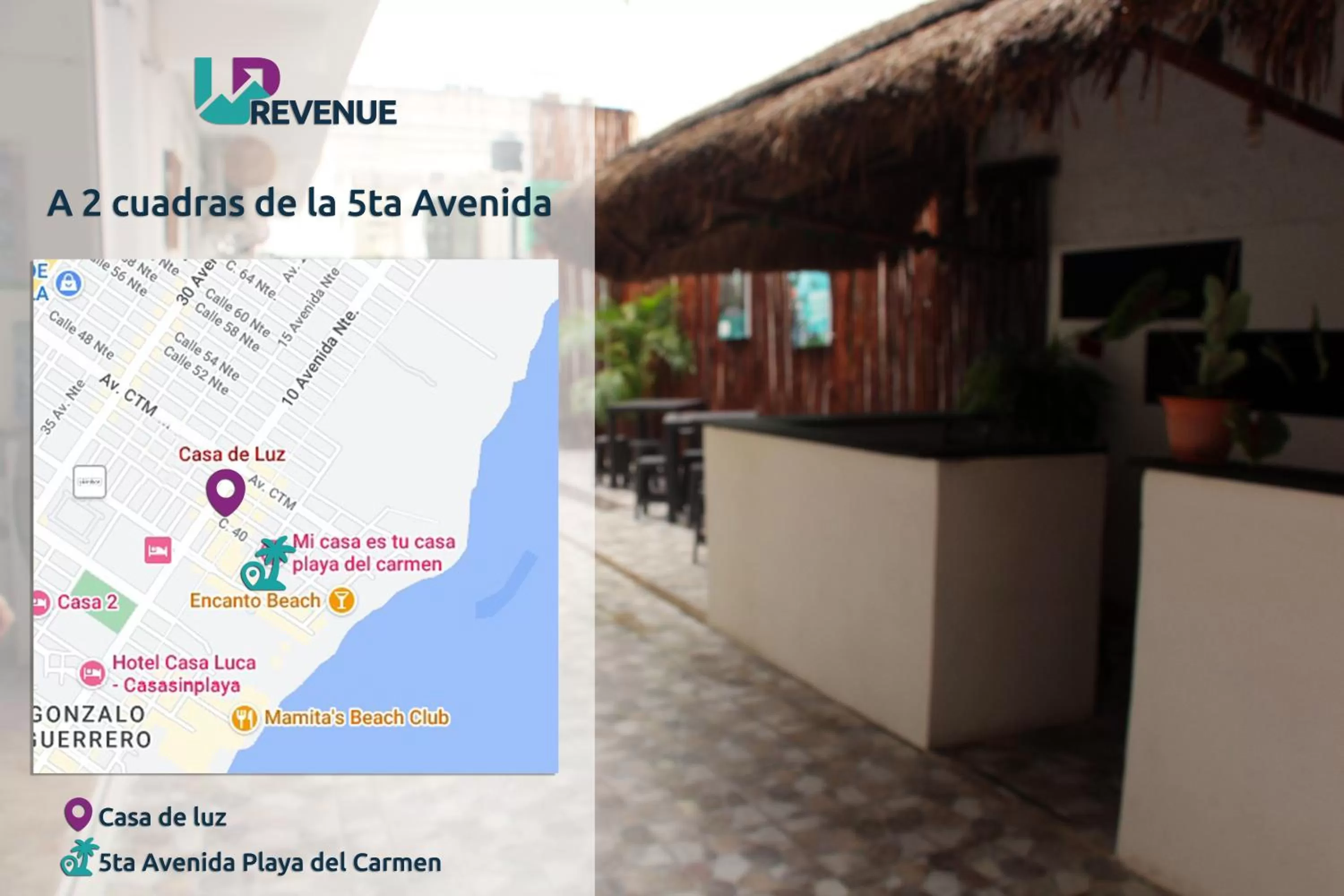 Patio in Hotel Casa de luz Playa del Carmen