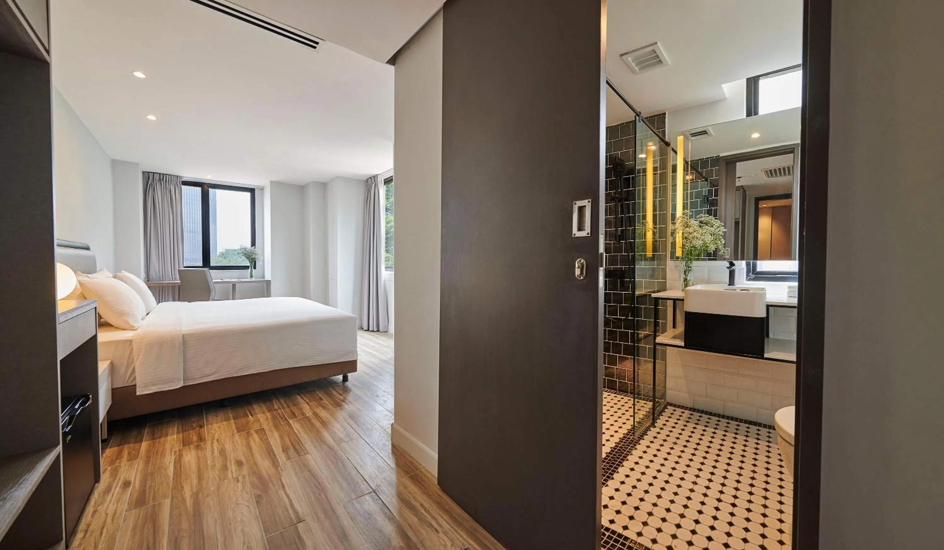 Bathroom, Bed in J-Hotel by Dorsett