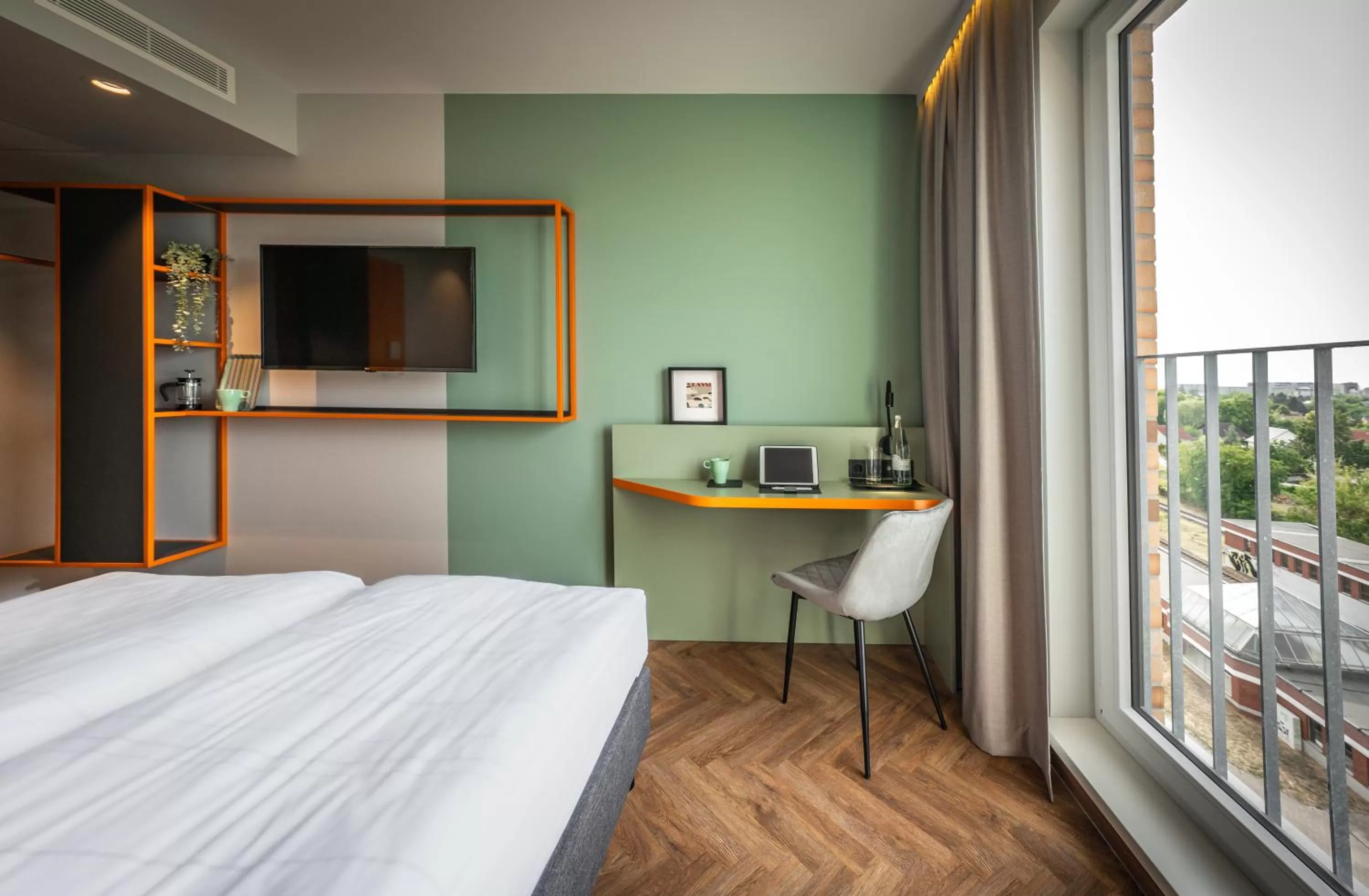 Photo of the whole room, Bed in LOGINN Hotel Berlin Airport