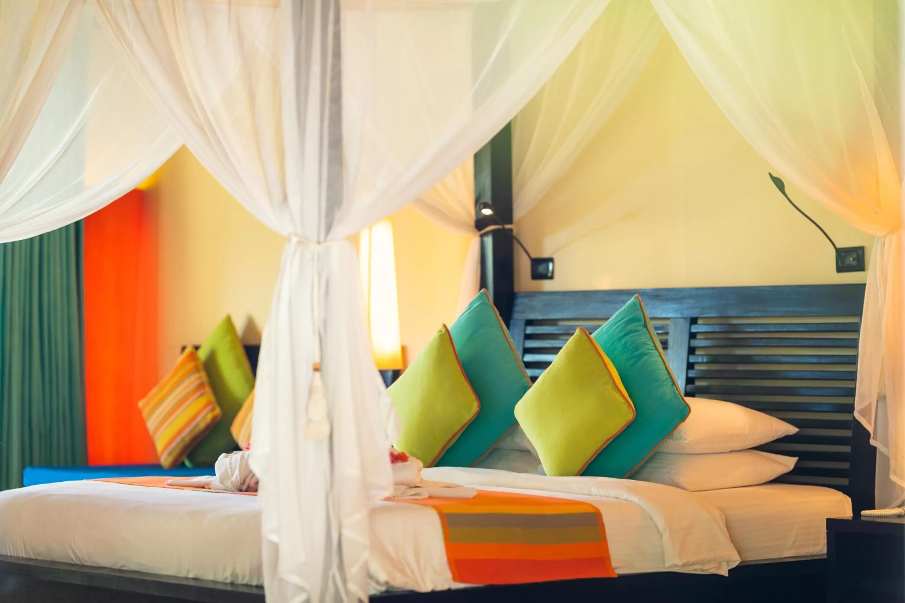 Bed in Canareef Resort Maldives