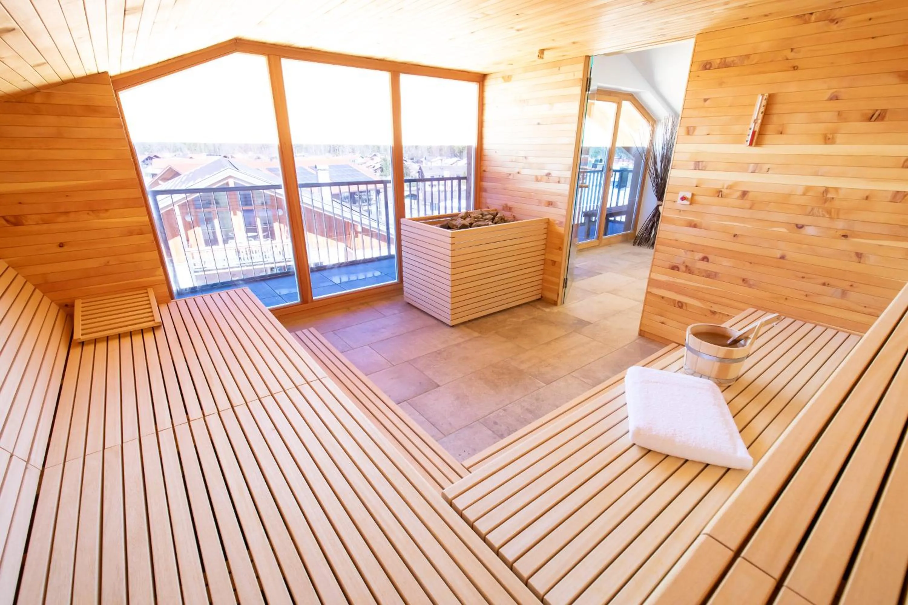 Sauna, Bed in HELDs Vitalhotel
