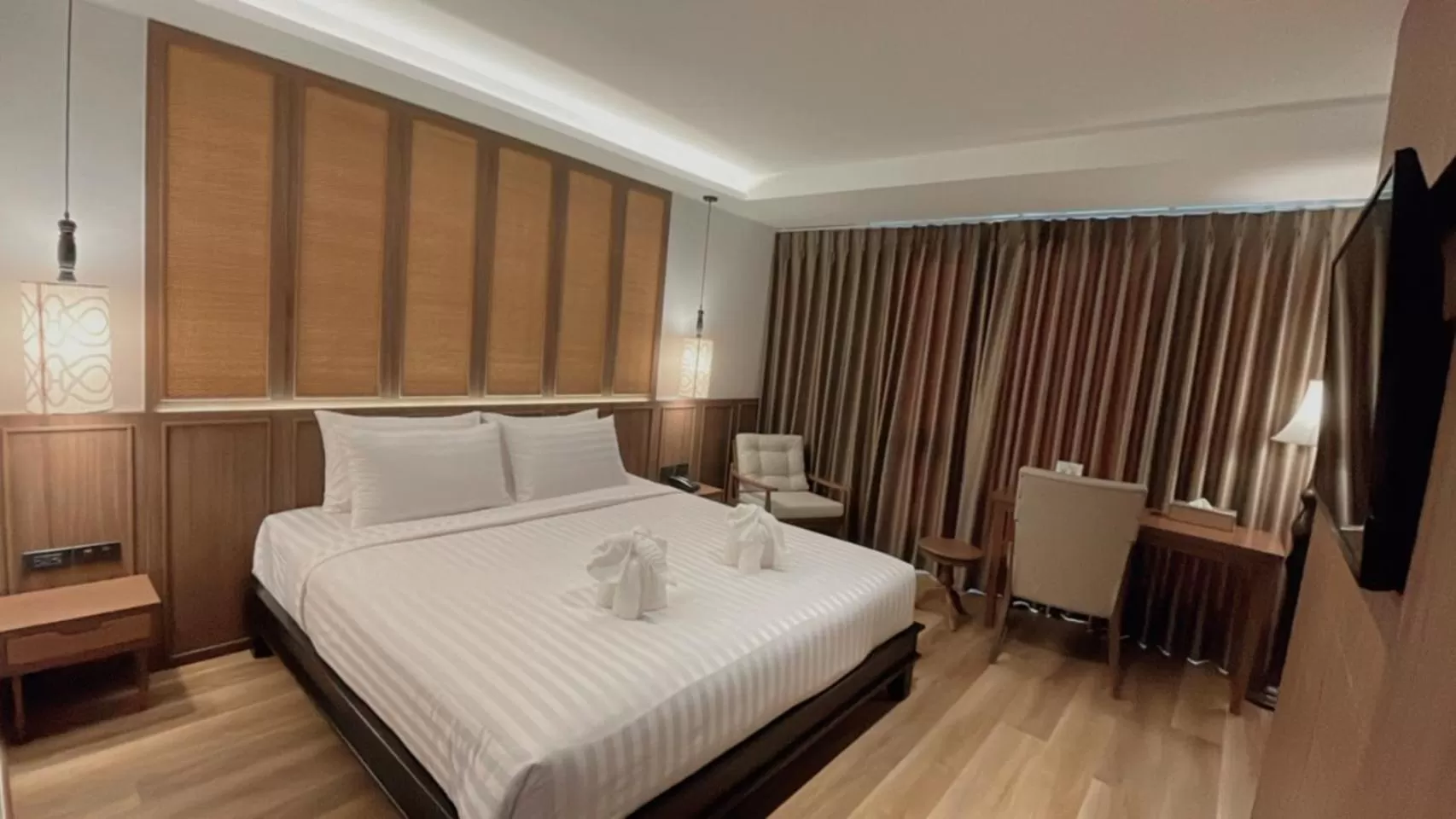 Bed in Sareeviengping Hotel Chiangmai