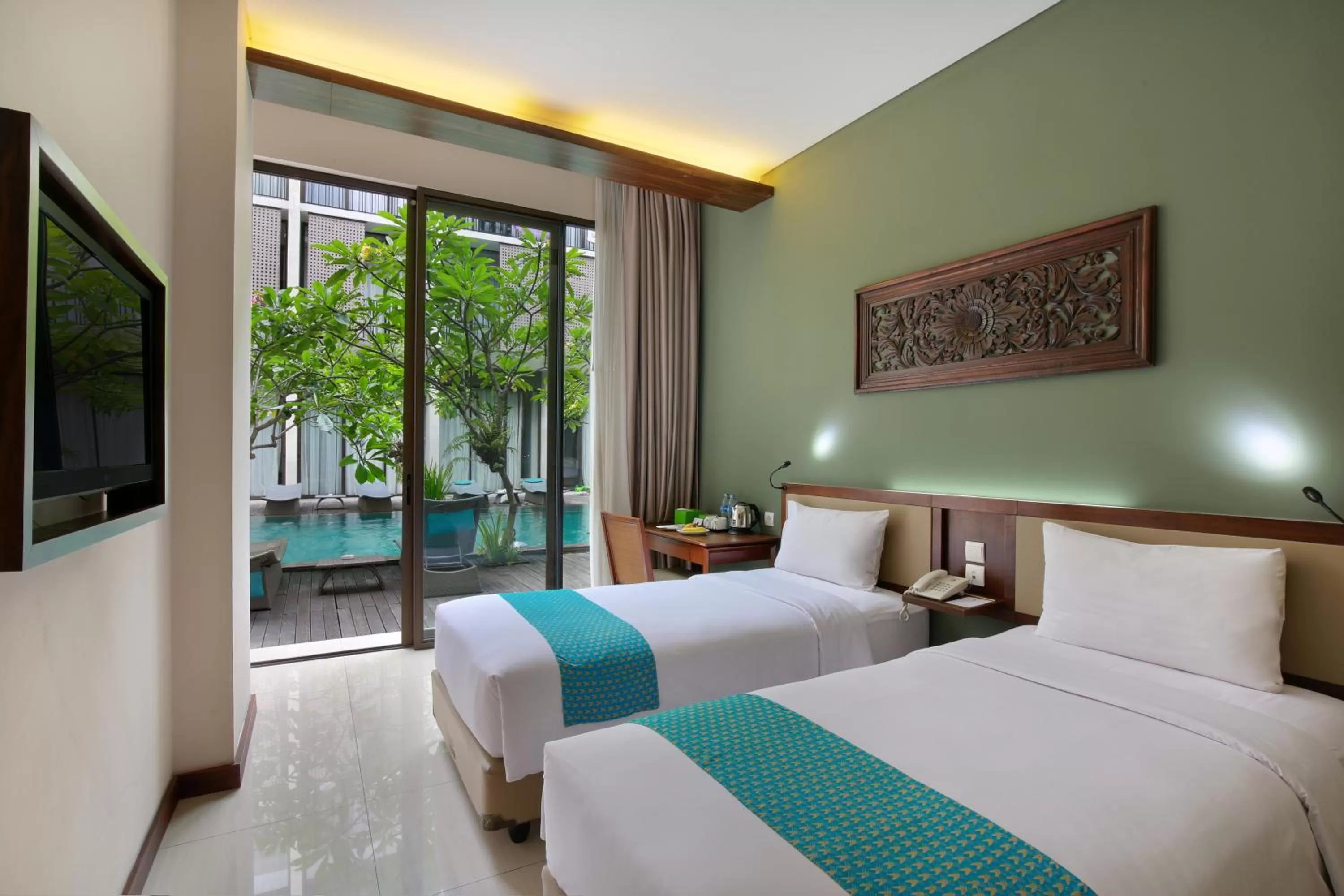 Bedroom, Bed in Hotel Terrace at Kuta