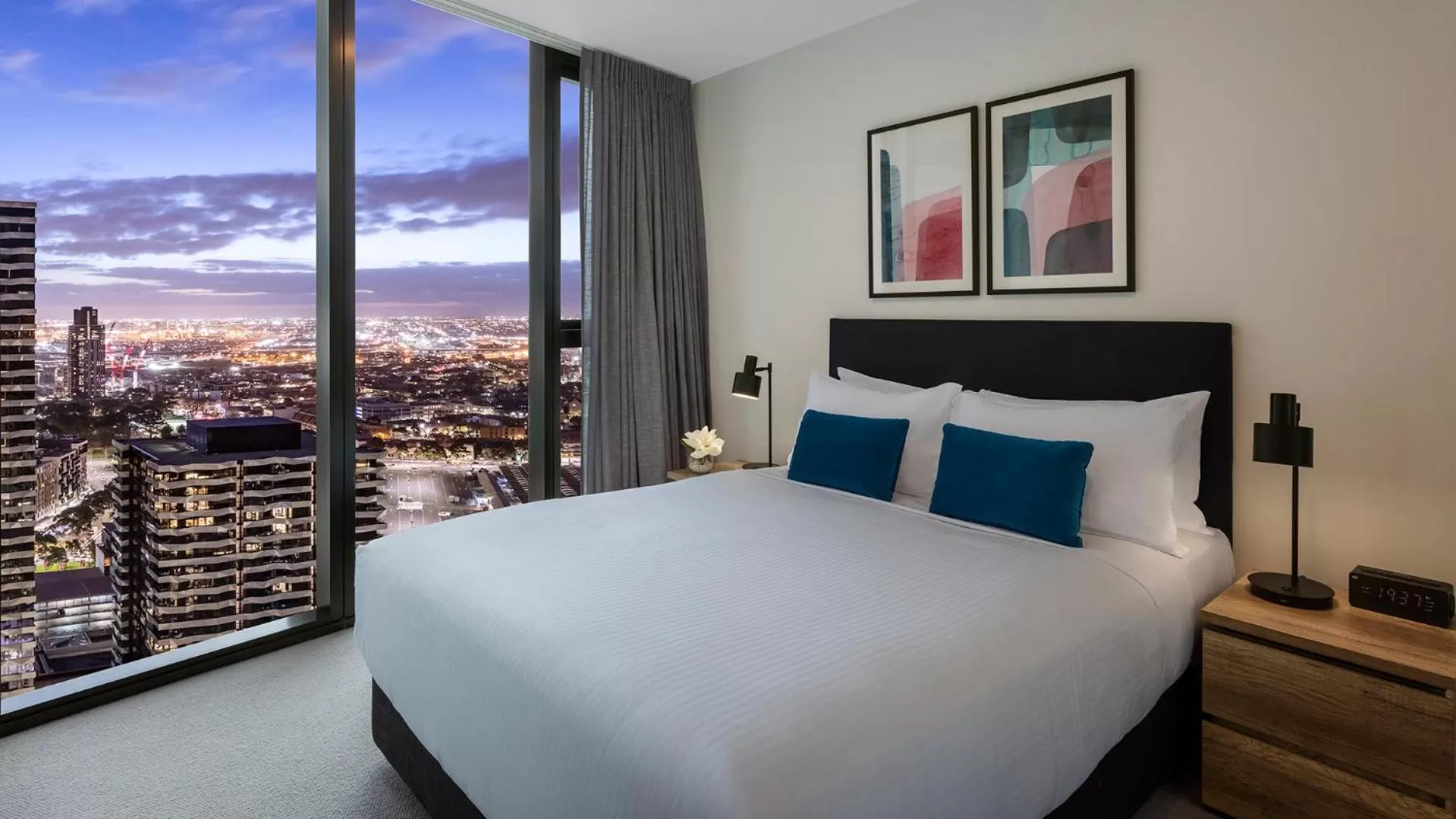 Bed in Avani Melbourne Central Residences