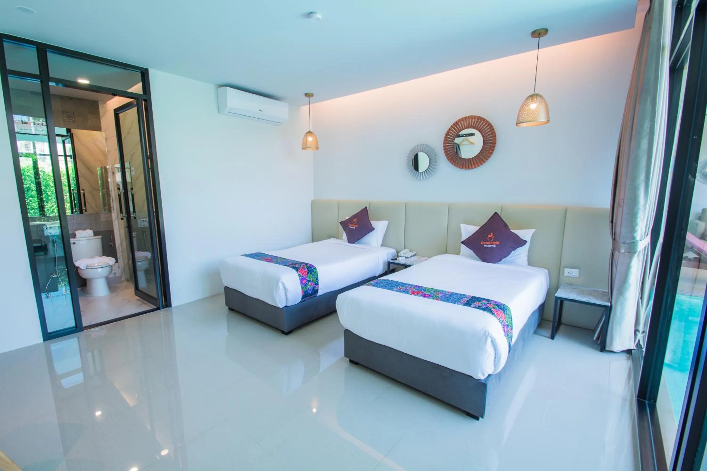 Bedroom, Bed in Good Night Pool Villa Phuket - SHA Plus