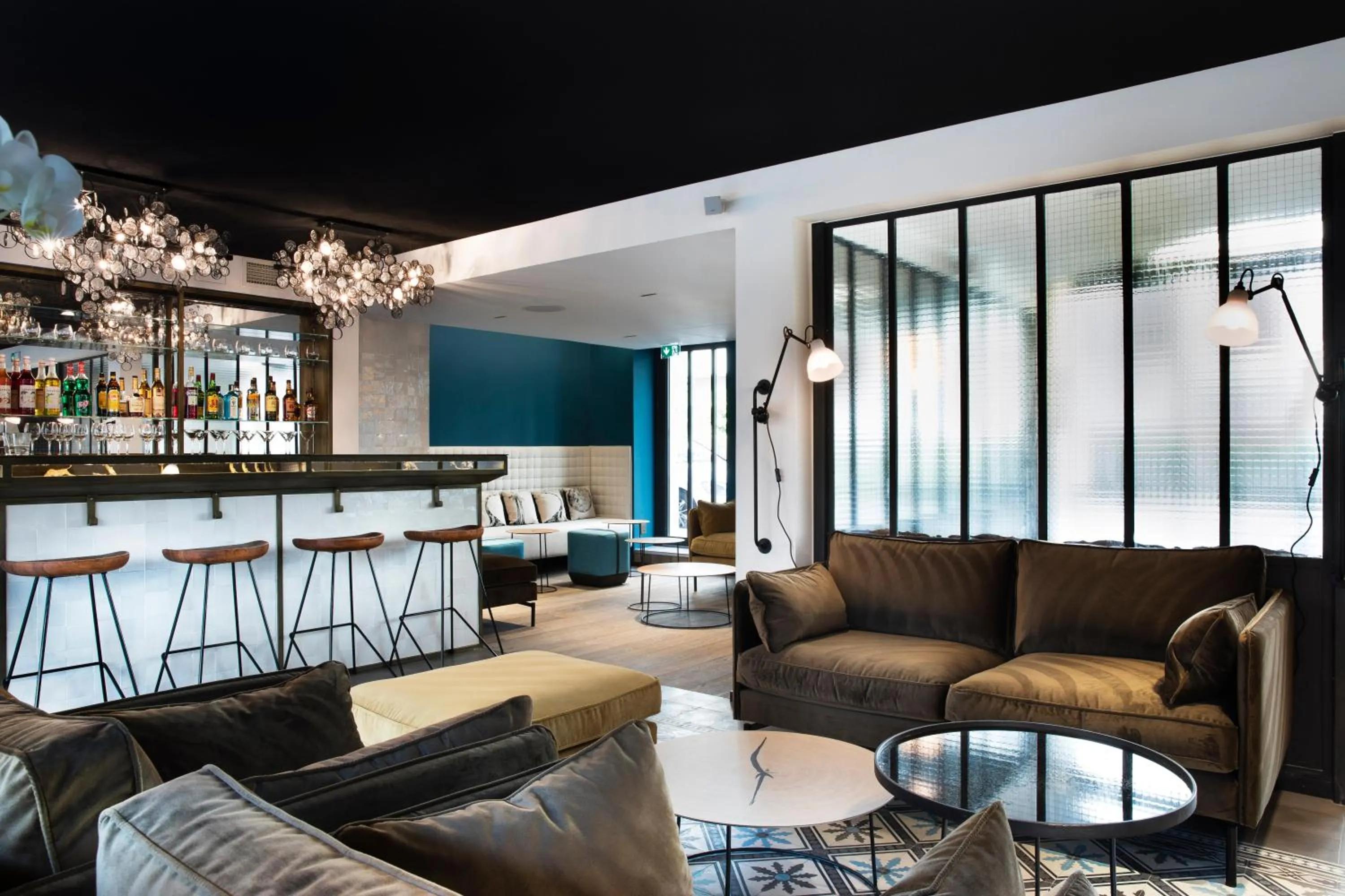 Living room in Hôtel Les Deux Girafes