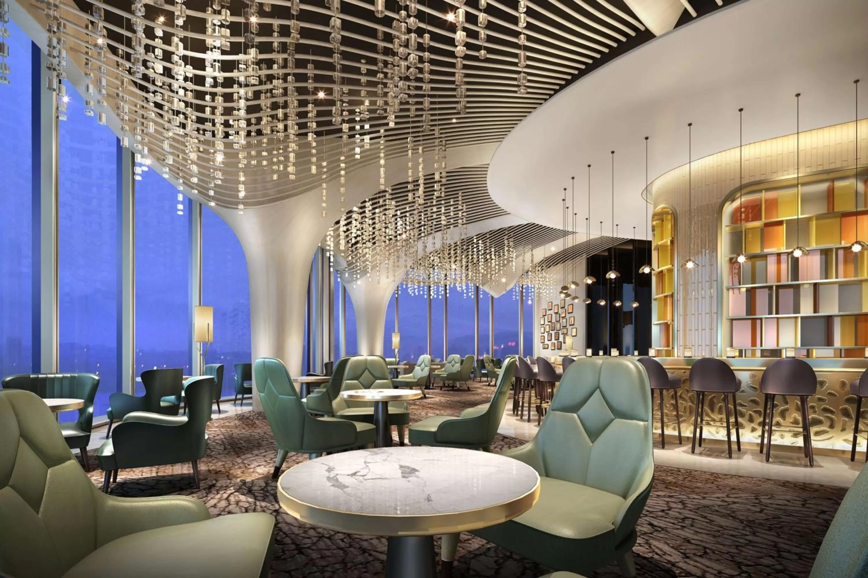 Lounge or bar in Hilton Fuzhou