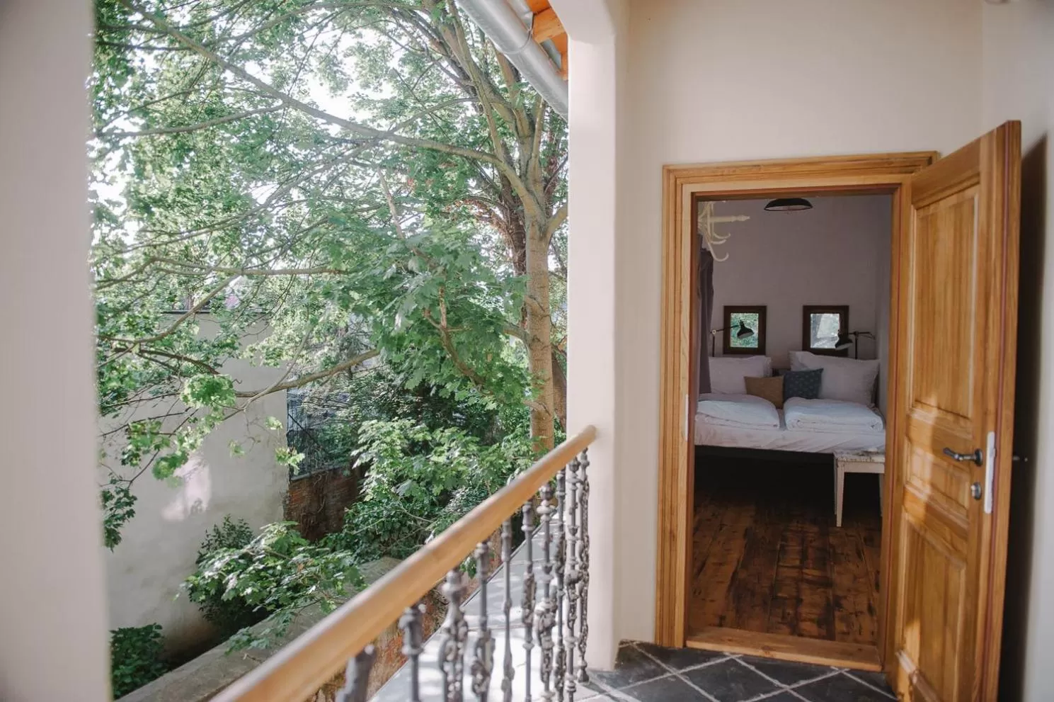 Balcony/Terrace, Bed in Miss Sophie's Olomouc - Boutique Hotel