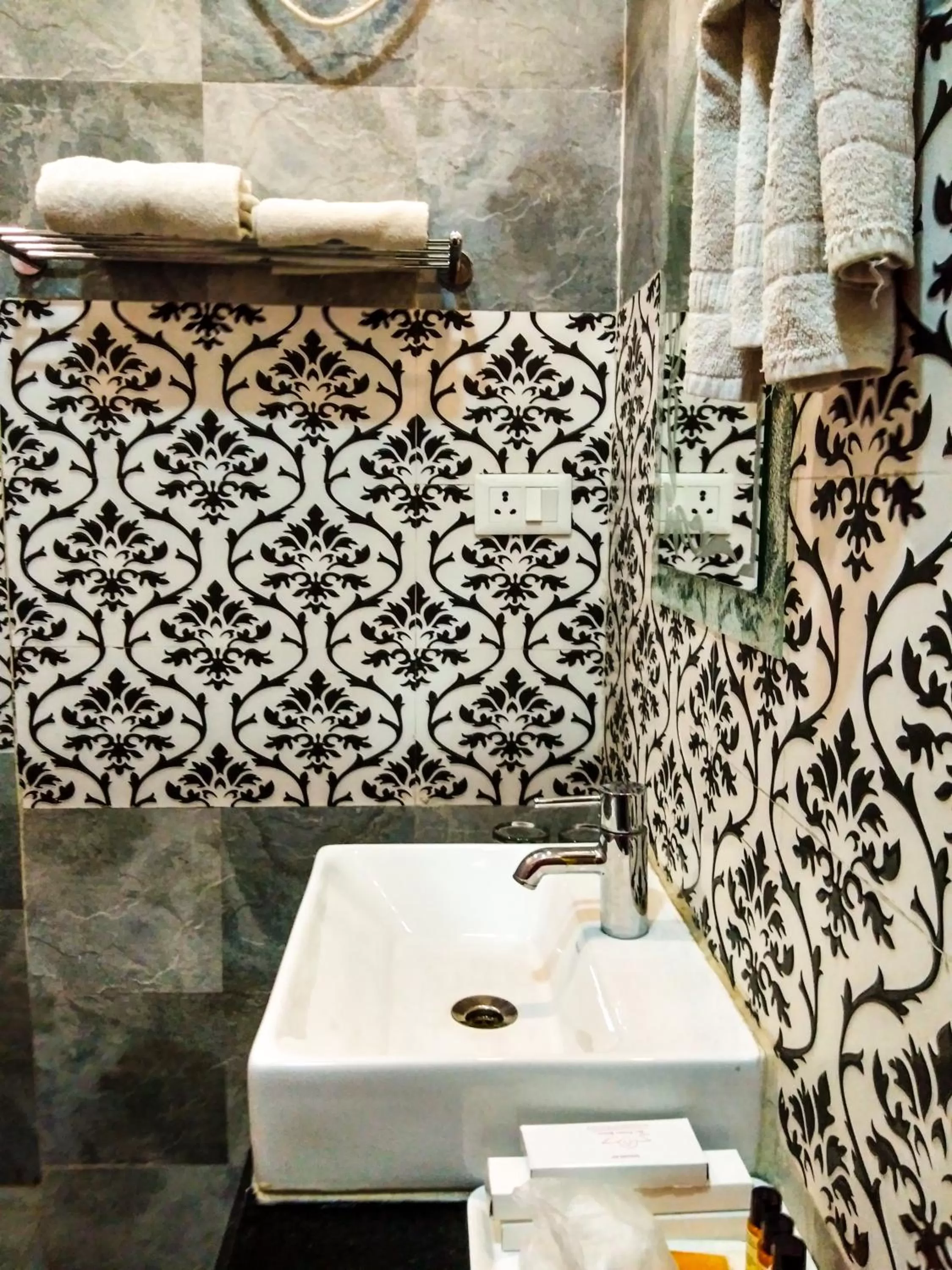 Bathroom in Dwivedi Hotels Sri Omkar Palace