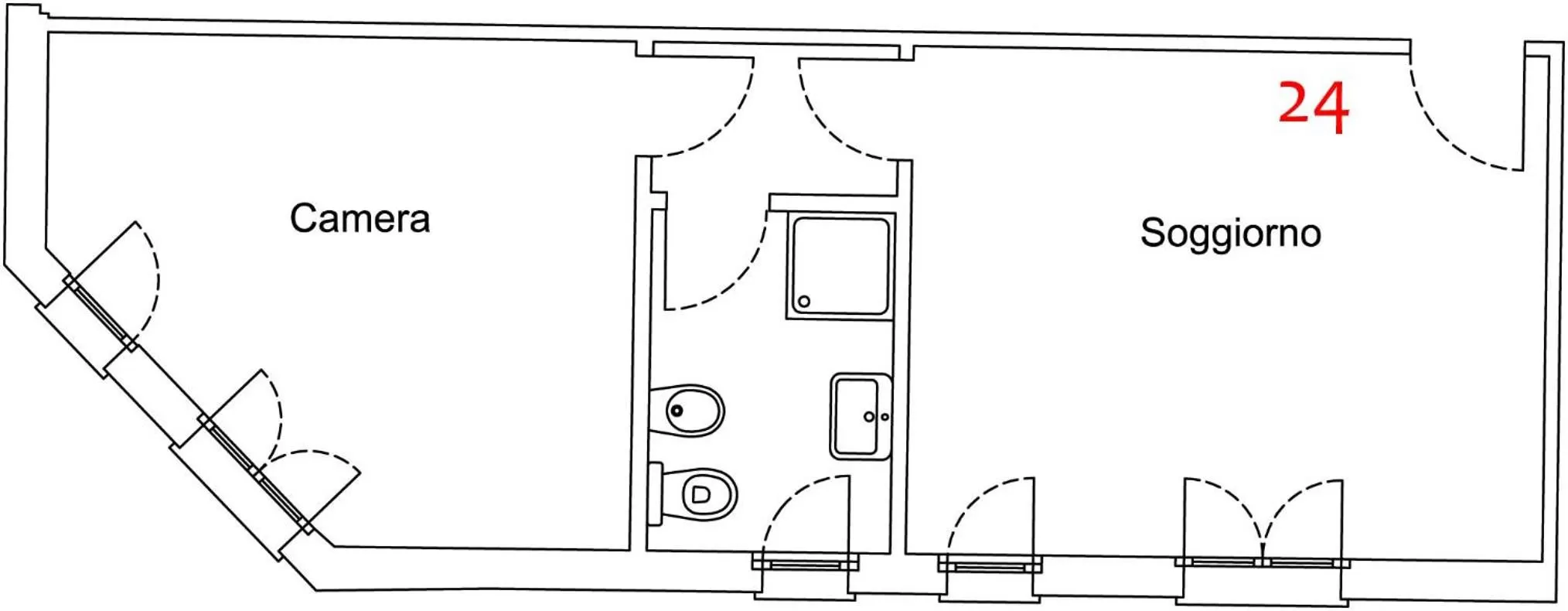Floor plan in Apartment Lake Maggiore - ITALIA