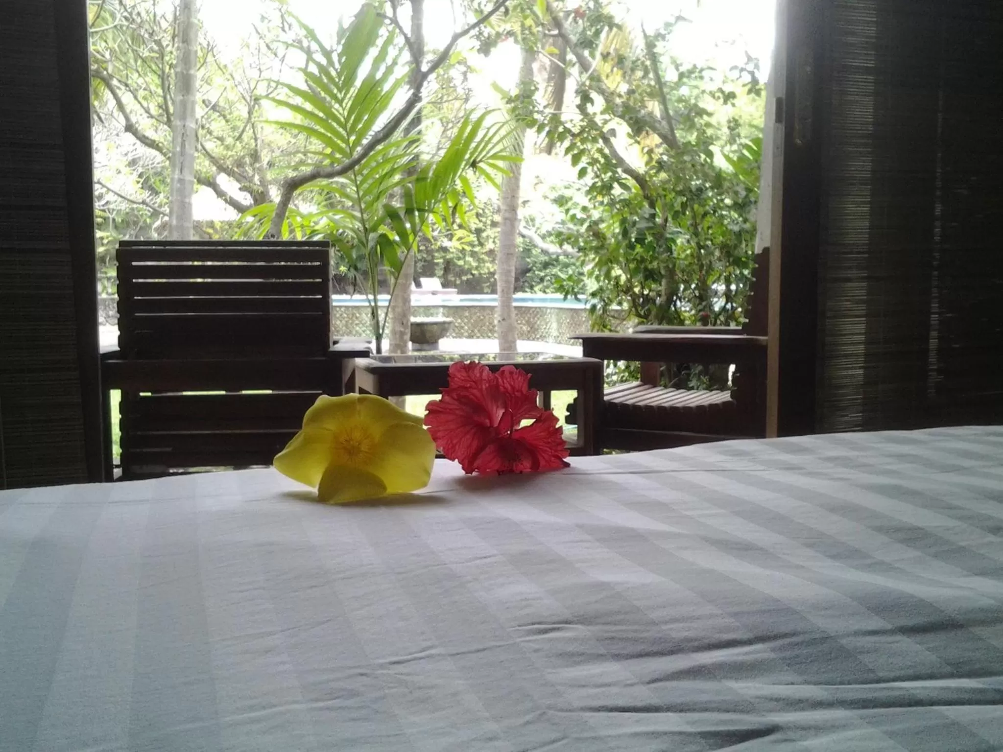 Bed in Nirwana Sea Side Cottages