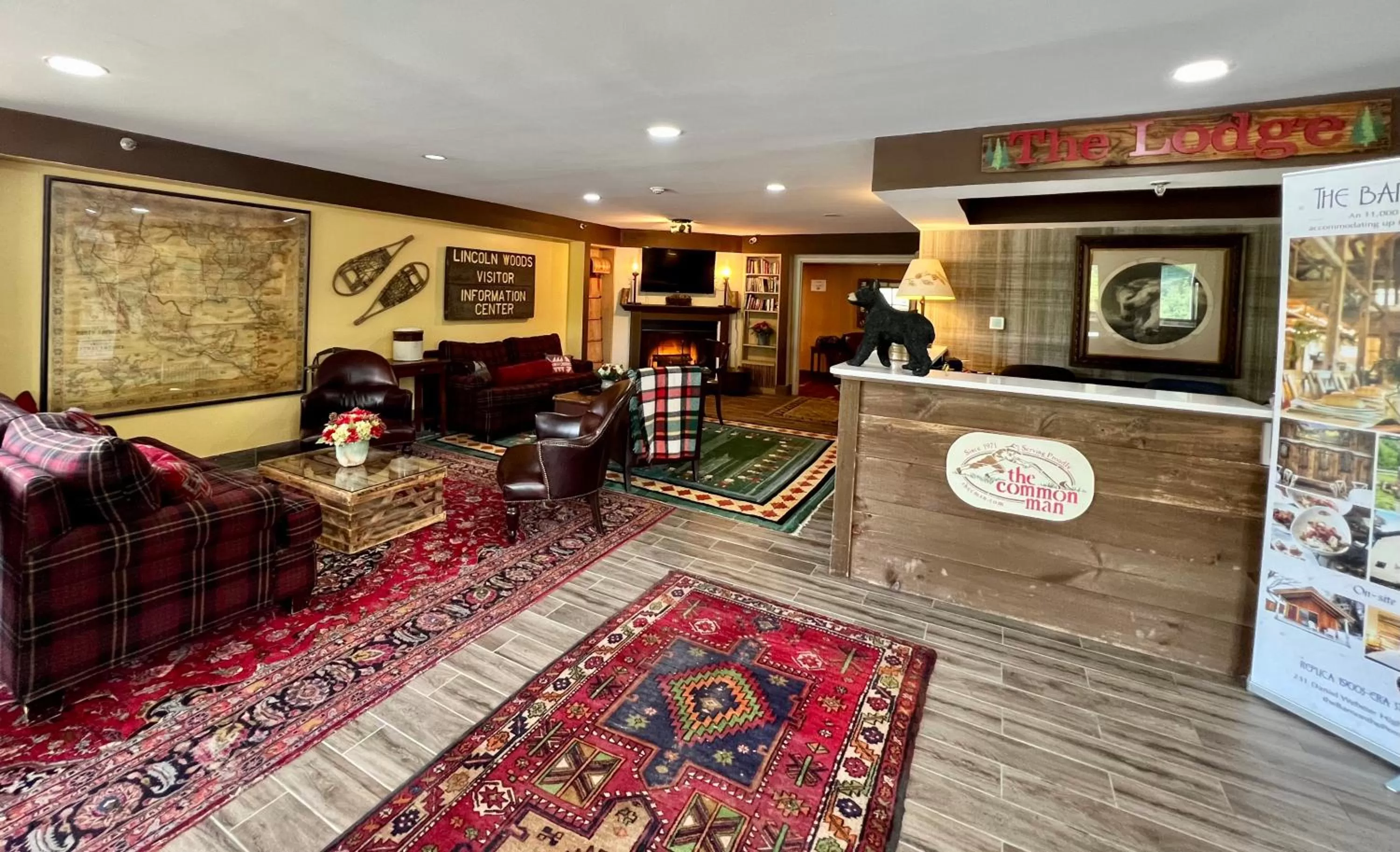 Lobby or reception in The Common Man Inn, Spa & Lodge
