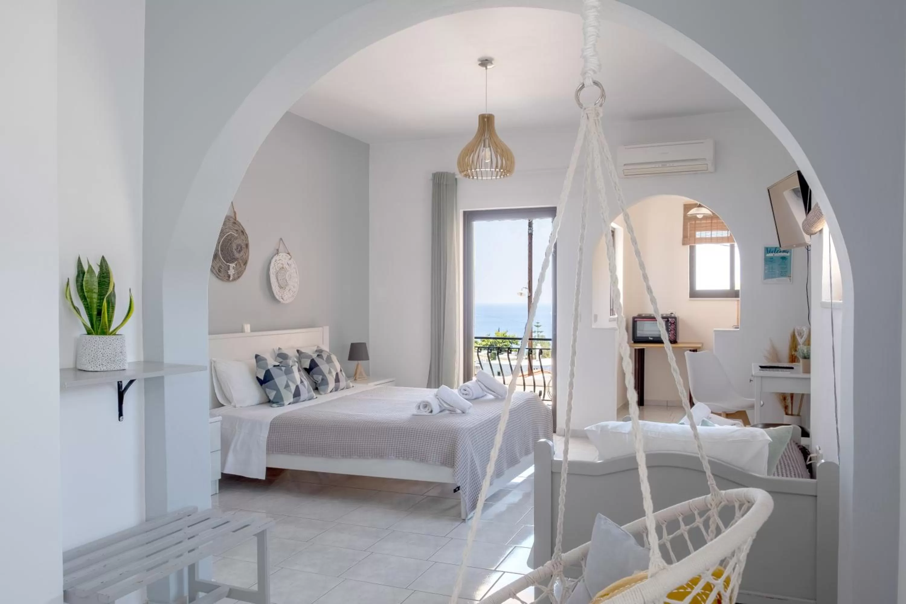 Photo of the whole room, Bed in Pefkides Aegina Boutique Apartments