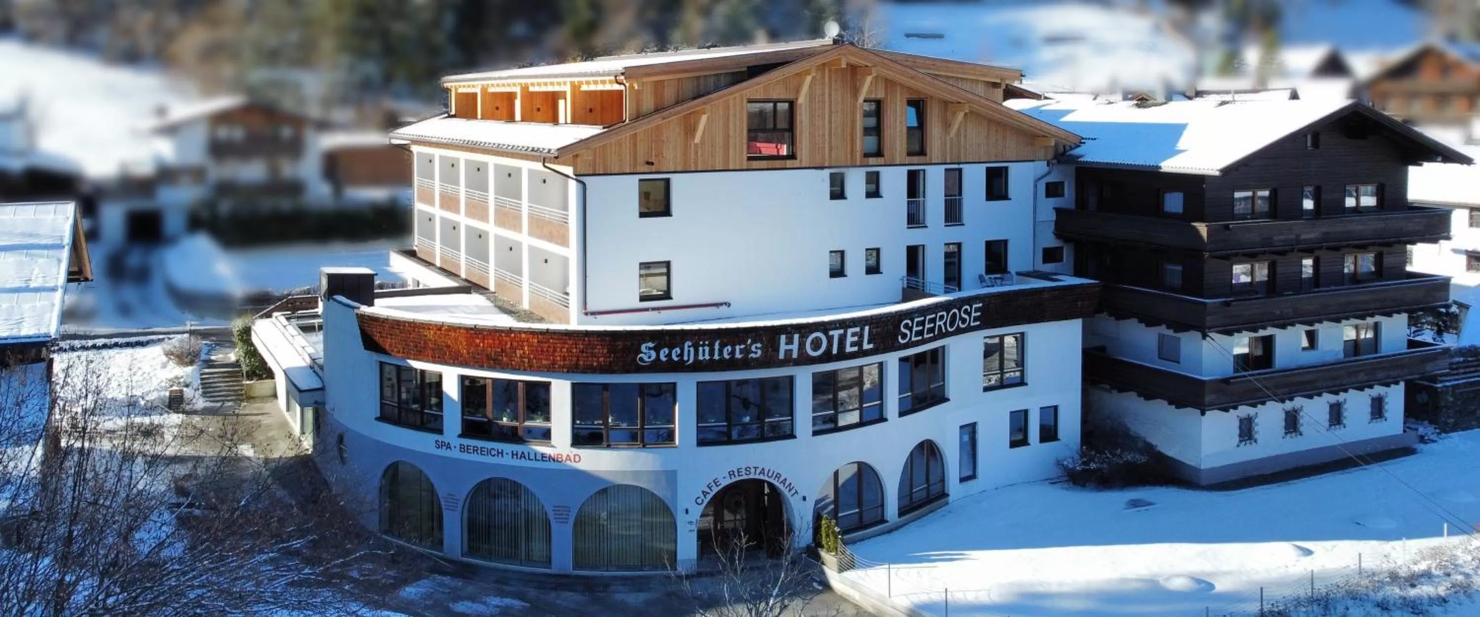 Property building, Winter in Seehüter's Hotel Seerose