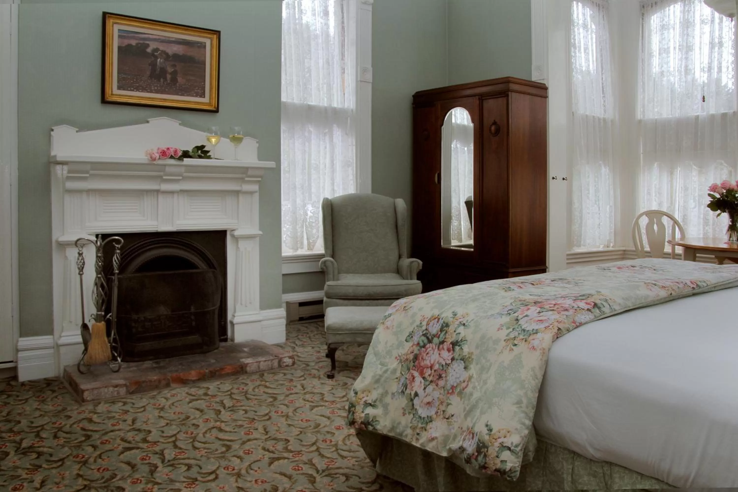 Decorative detail, Bed in Victorian Inn