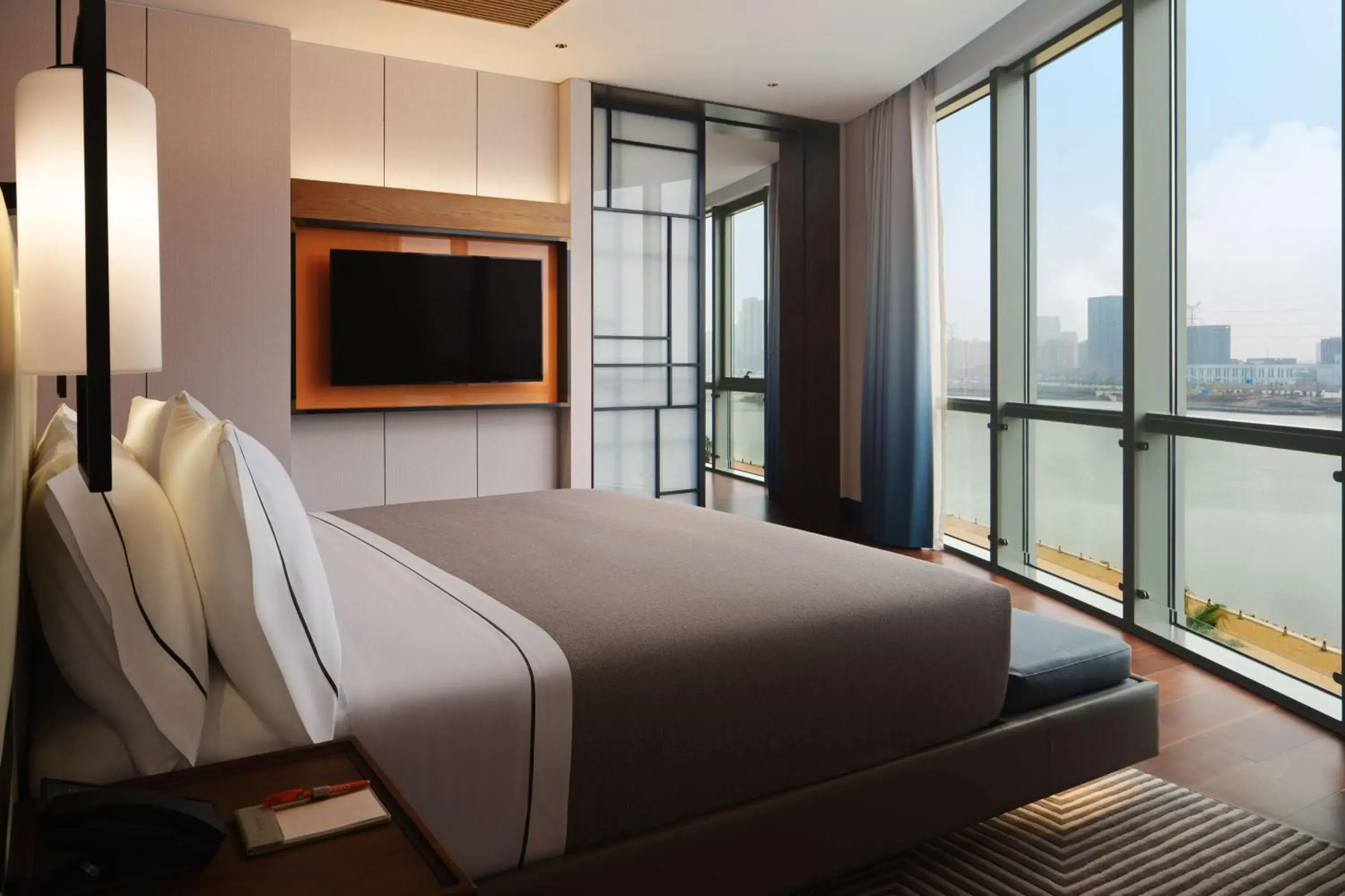 Deluxe King Suite with Lake View in Canopy By Hilton Hangzhou Jinsha Lake Deluxe King Suite with Lake View in Canopy By Hilton Hangzhou Jinsha Lake