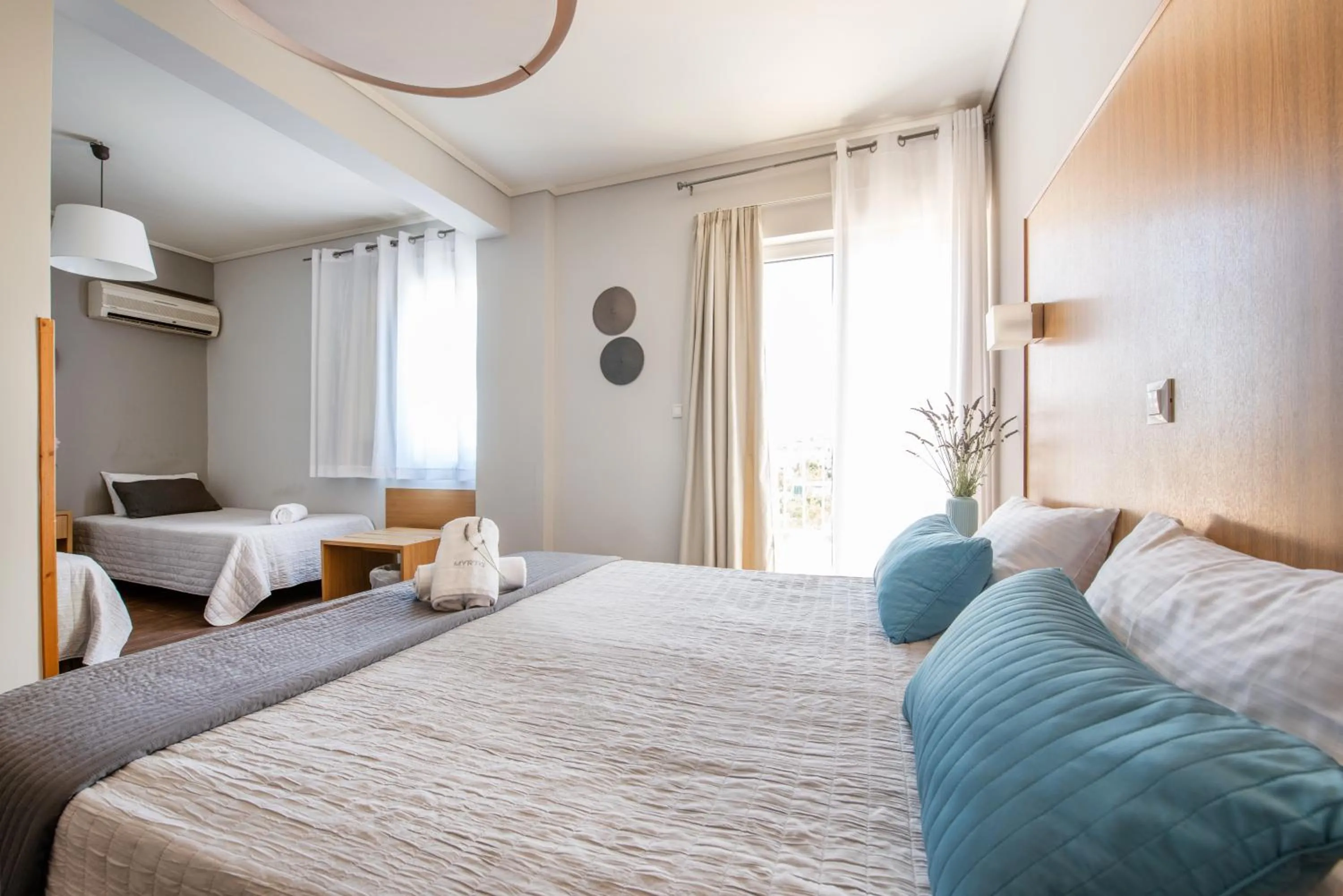 Property building, Bed in Myrto Hotel