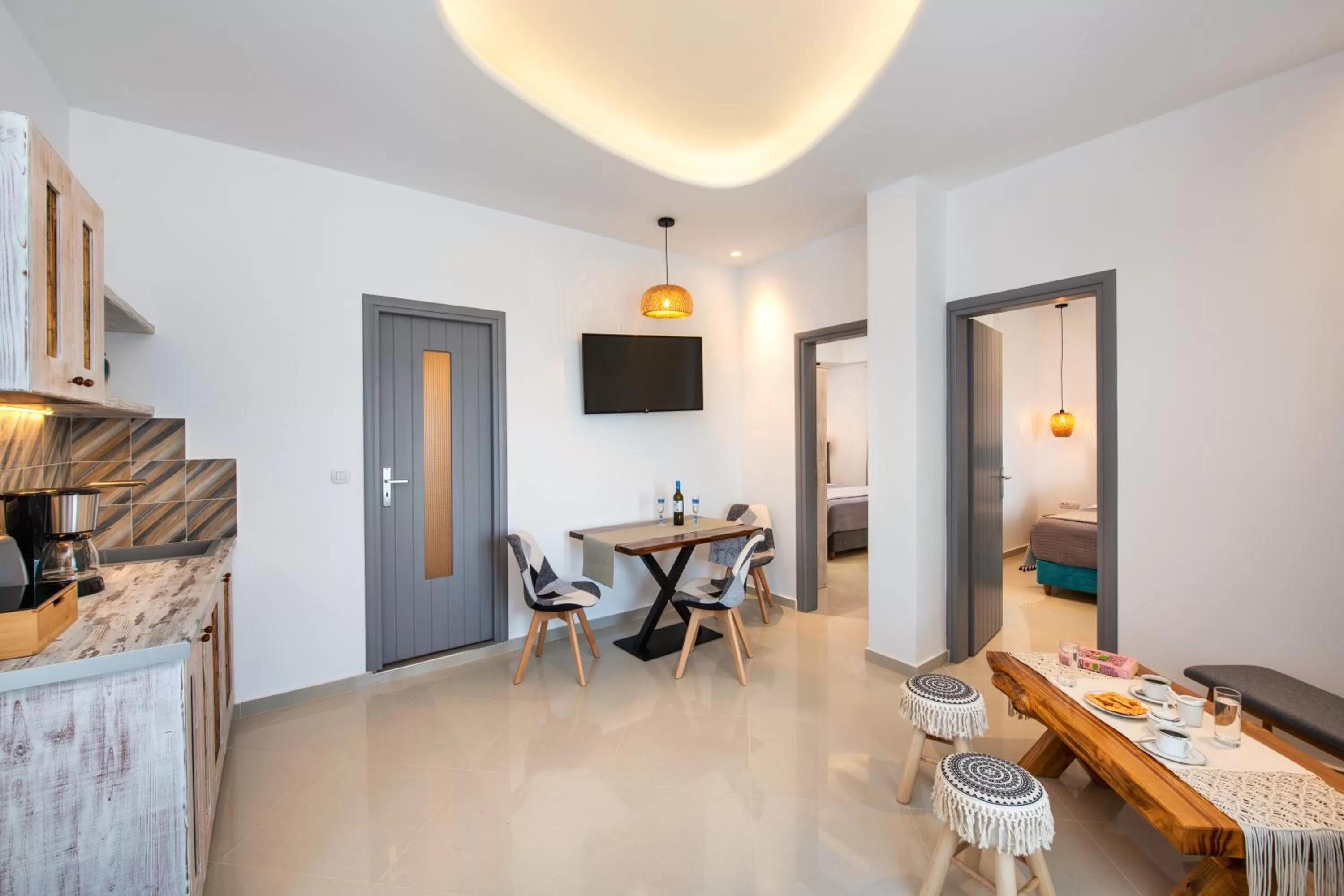 Seating area in Abasa Suites