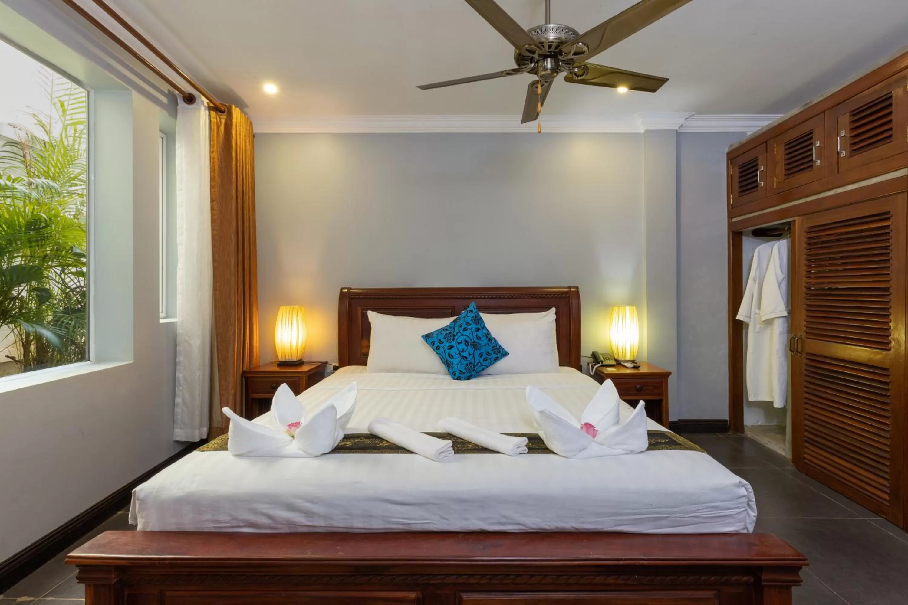 Bed in The Five Senses Boutique Hotel