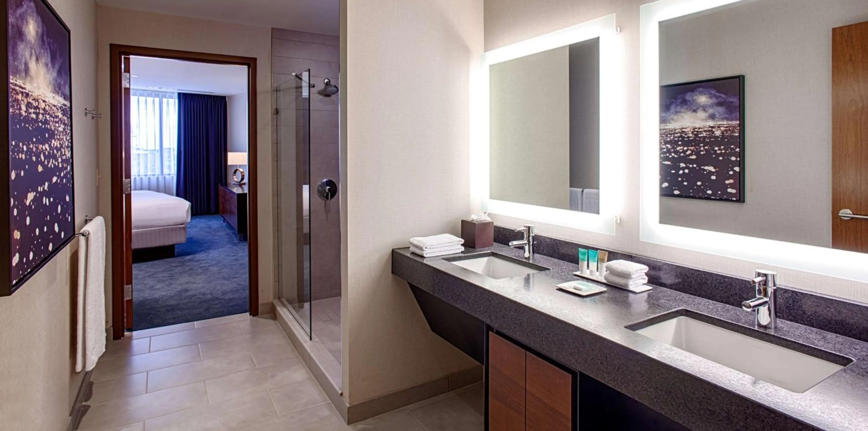 Bathroom, Bed in Hyatt Regency Minneapolis