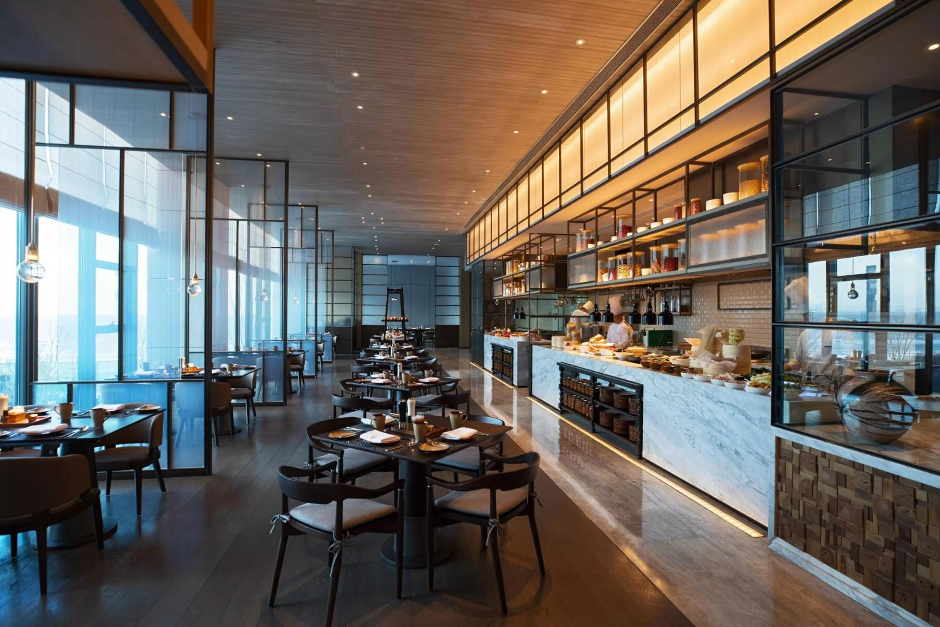 Kitchen or kitchenette in Yantai Marriott Hotel