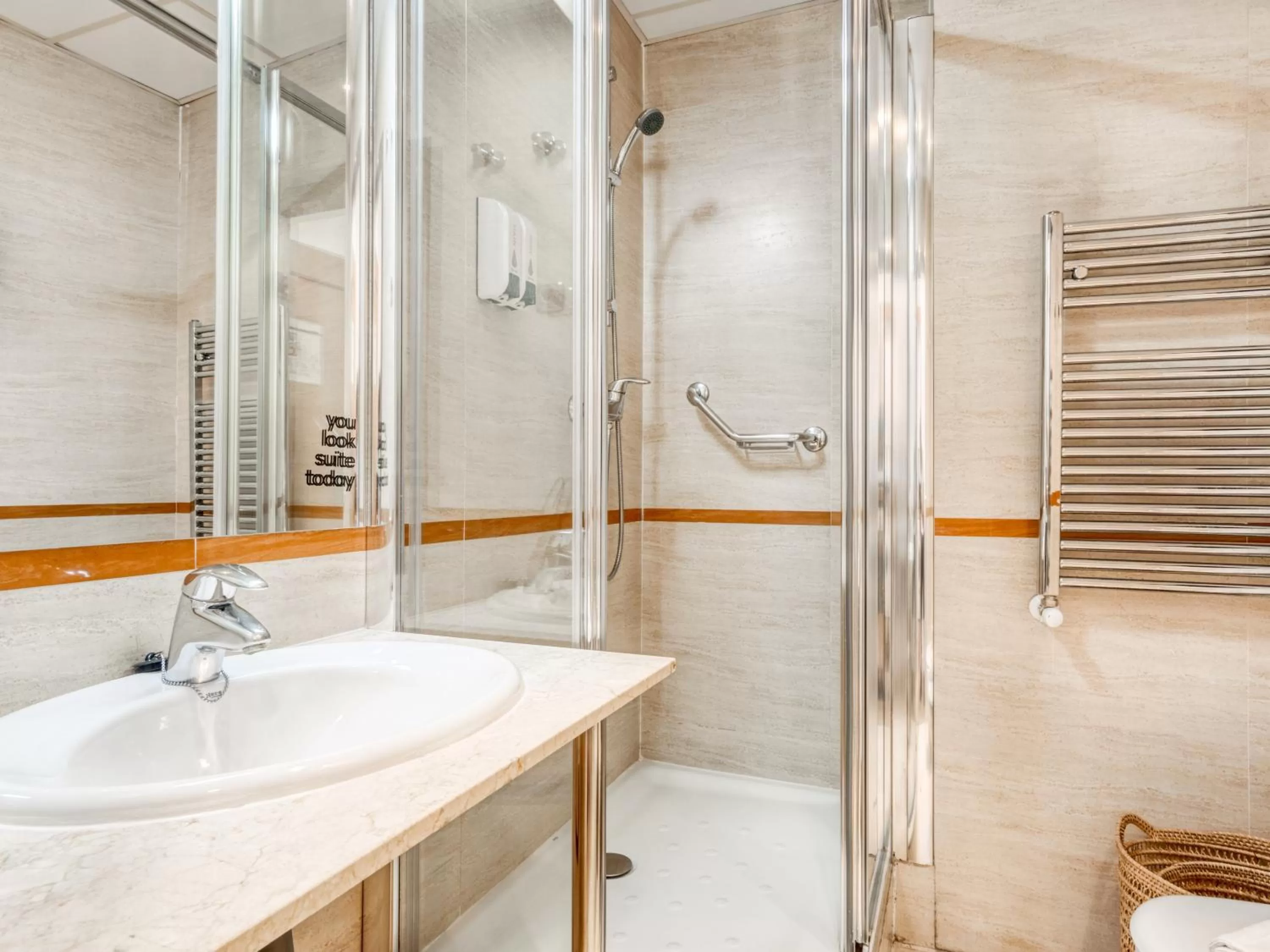 Shower in Limehome Madrid Calle de Don Ramón de la Cruz