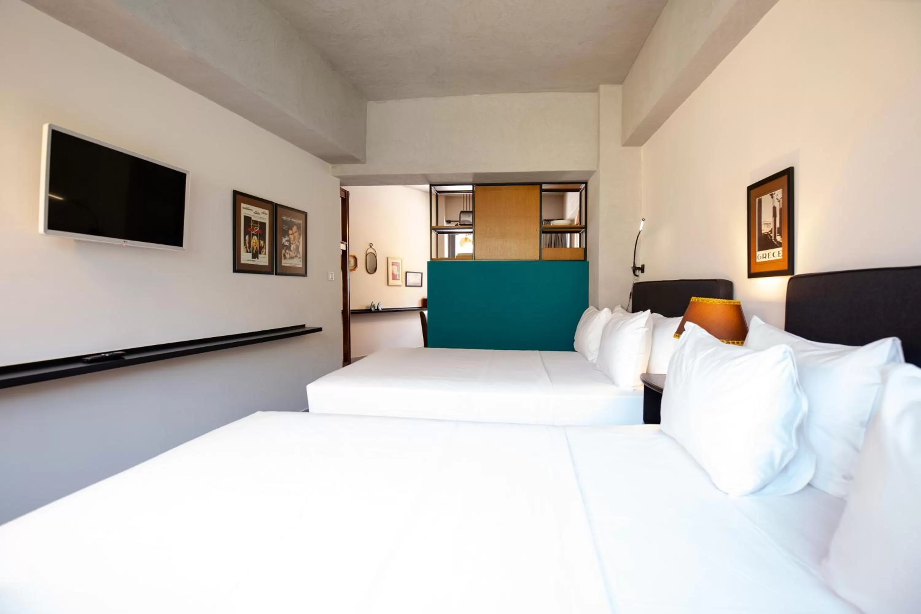 Bed in Downtown Athens Lofts - The Acropolis Observatory