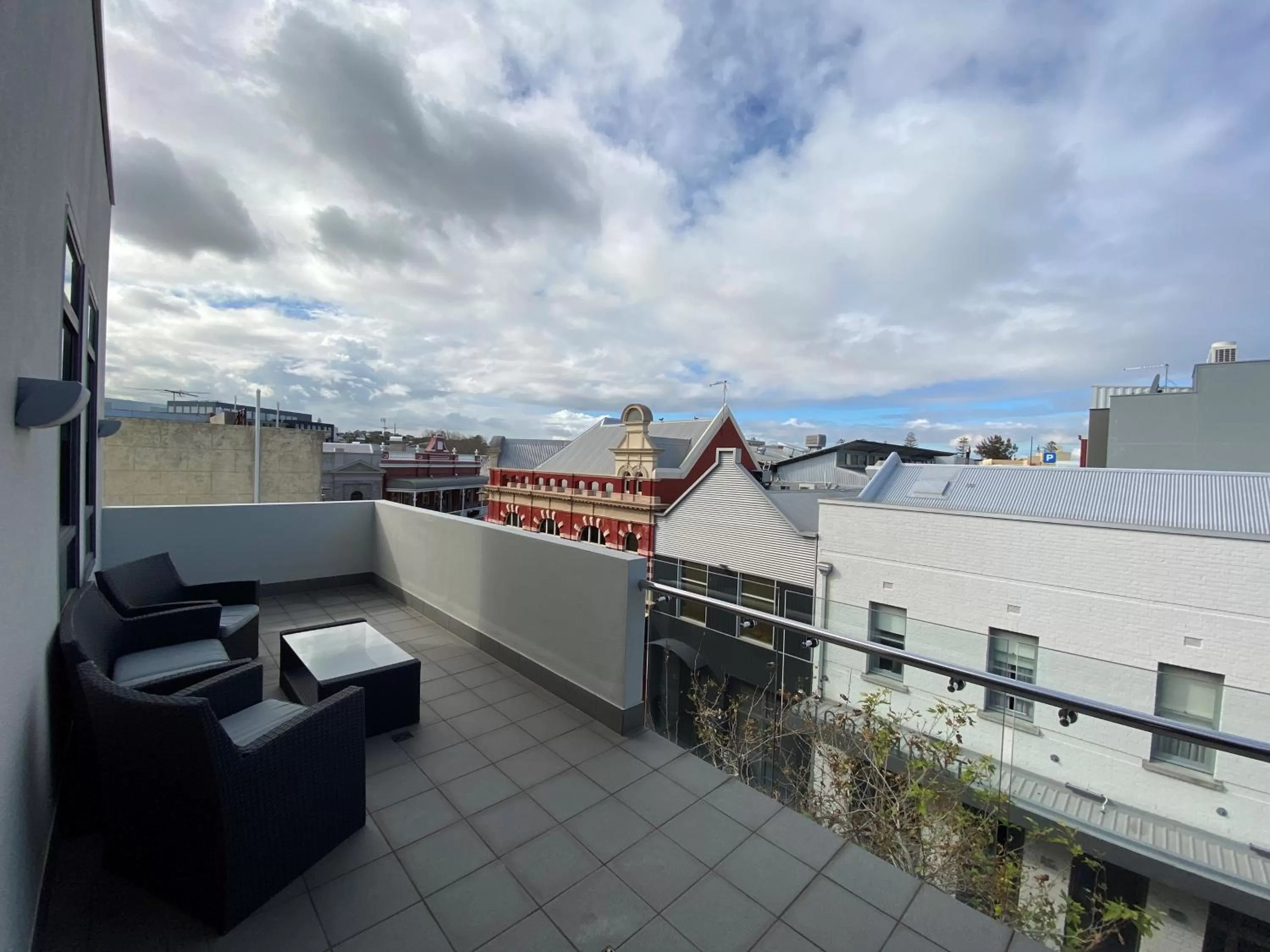 Balcony/Terrace in New Haus by Hougoumont Hotel, former Bannister 22