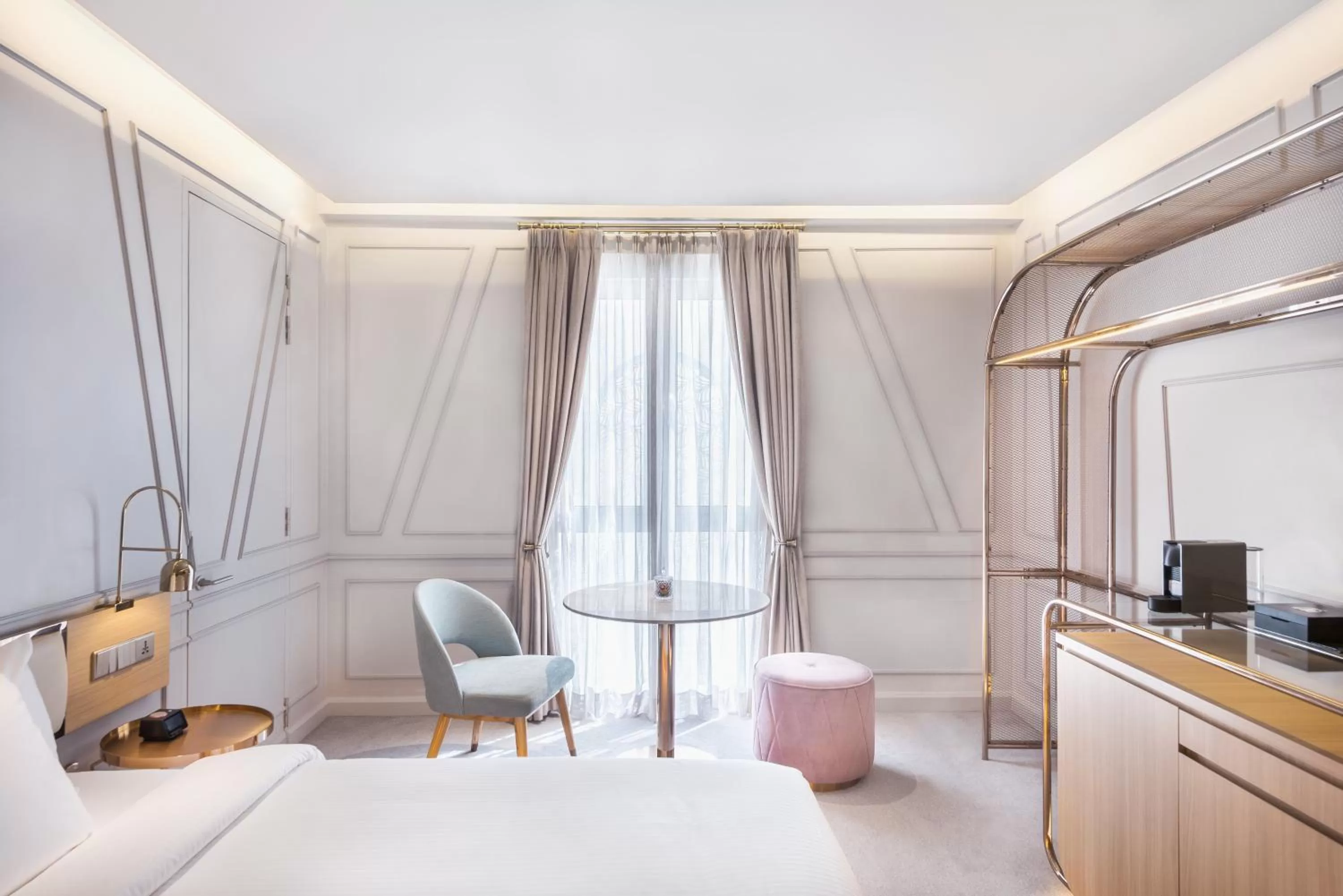 Seating area, Bed in The Prestige Hotel Penang, a Member of Design Hotels